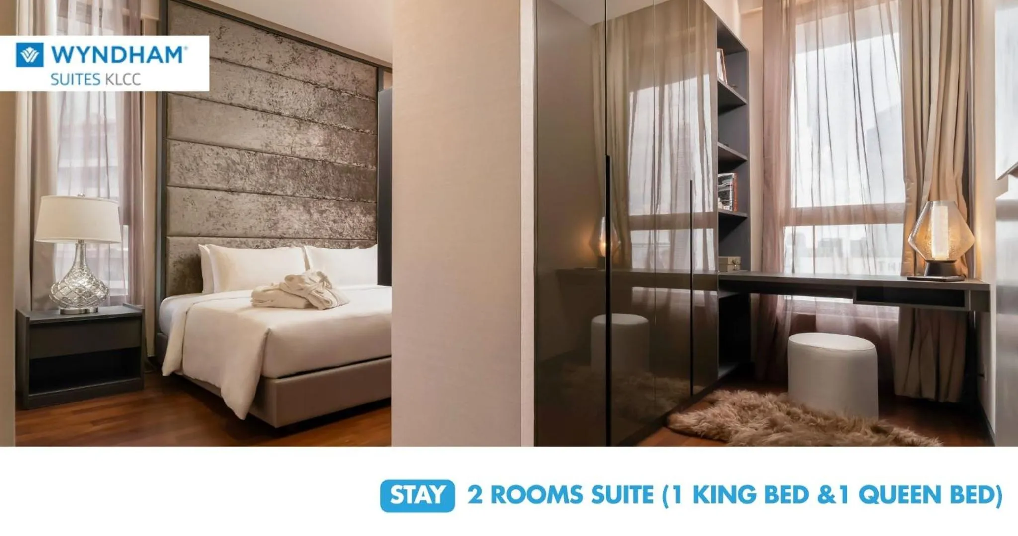 Bed in Wyndham Suites KLCC