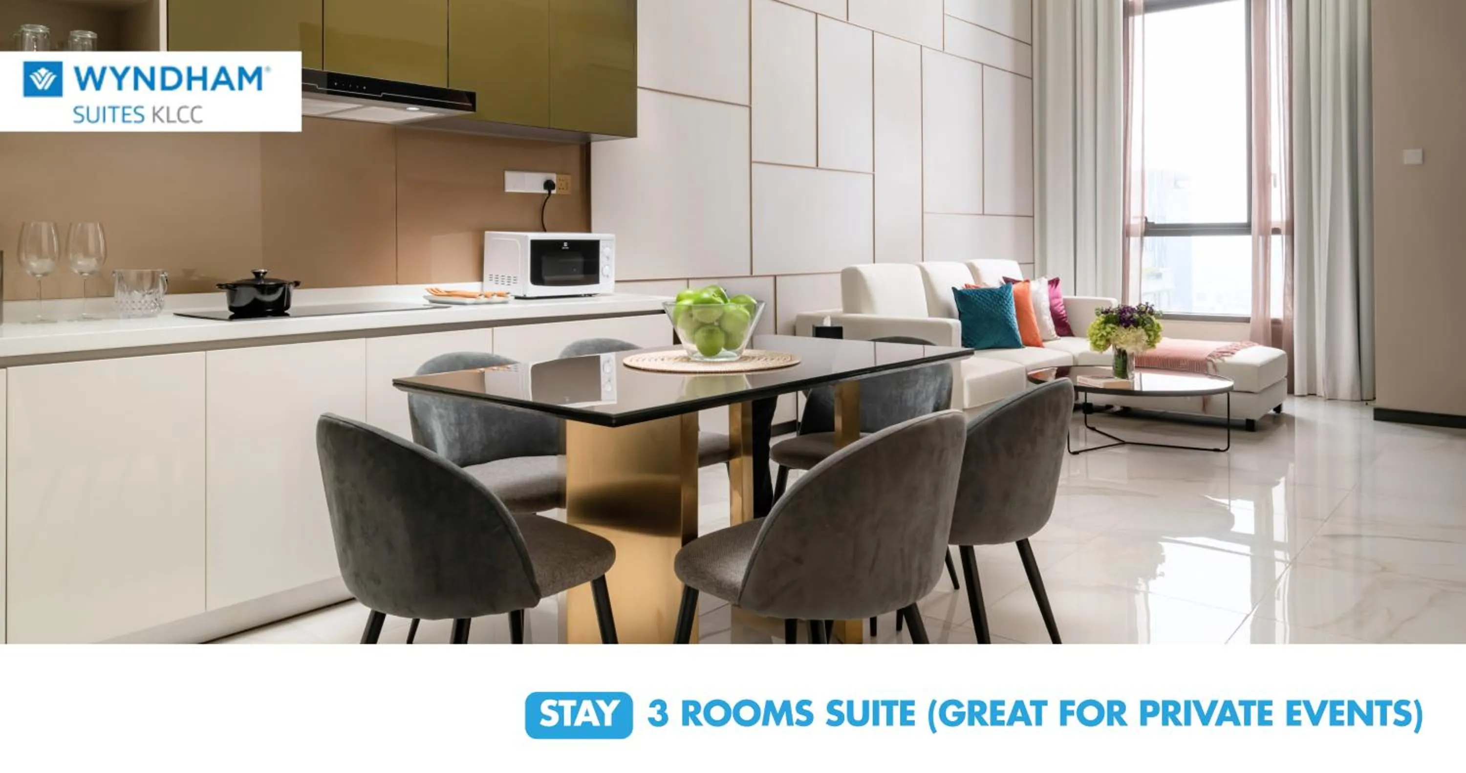 Living room in Wyndham Suites KLCC