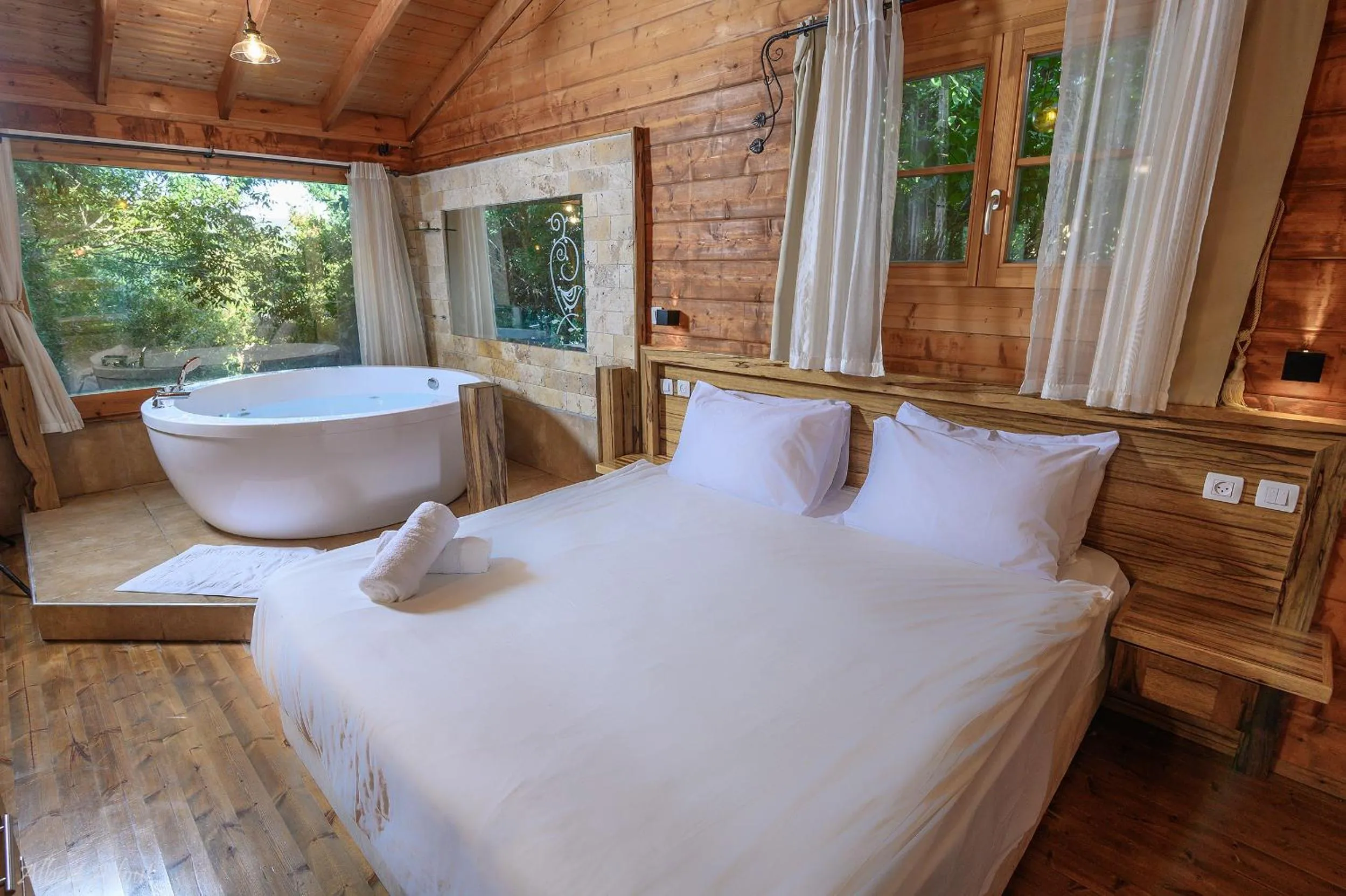 Bed in Lev Hahoresh Boutique Hotel