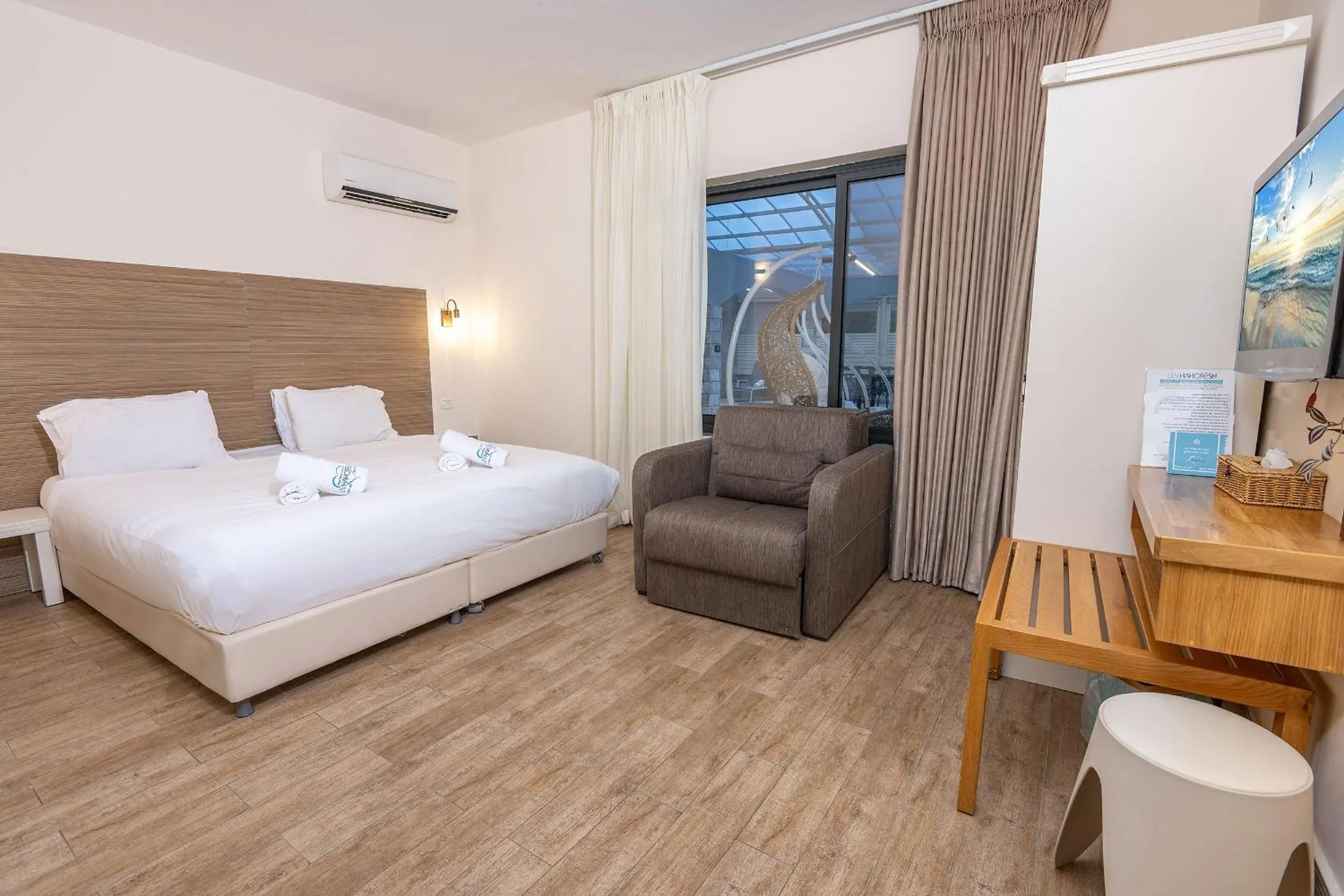 Bed in Lev Hahoresh Boutique Hotel