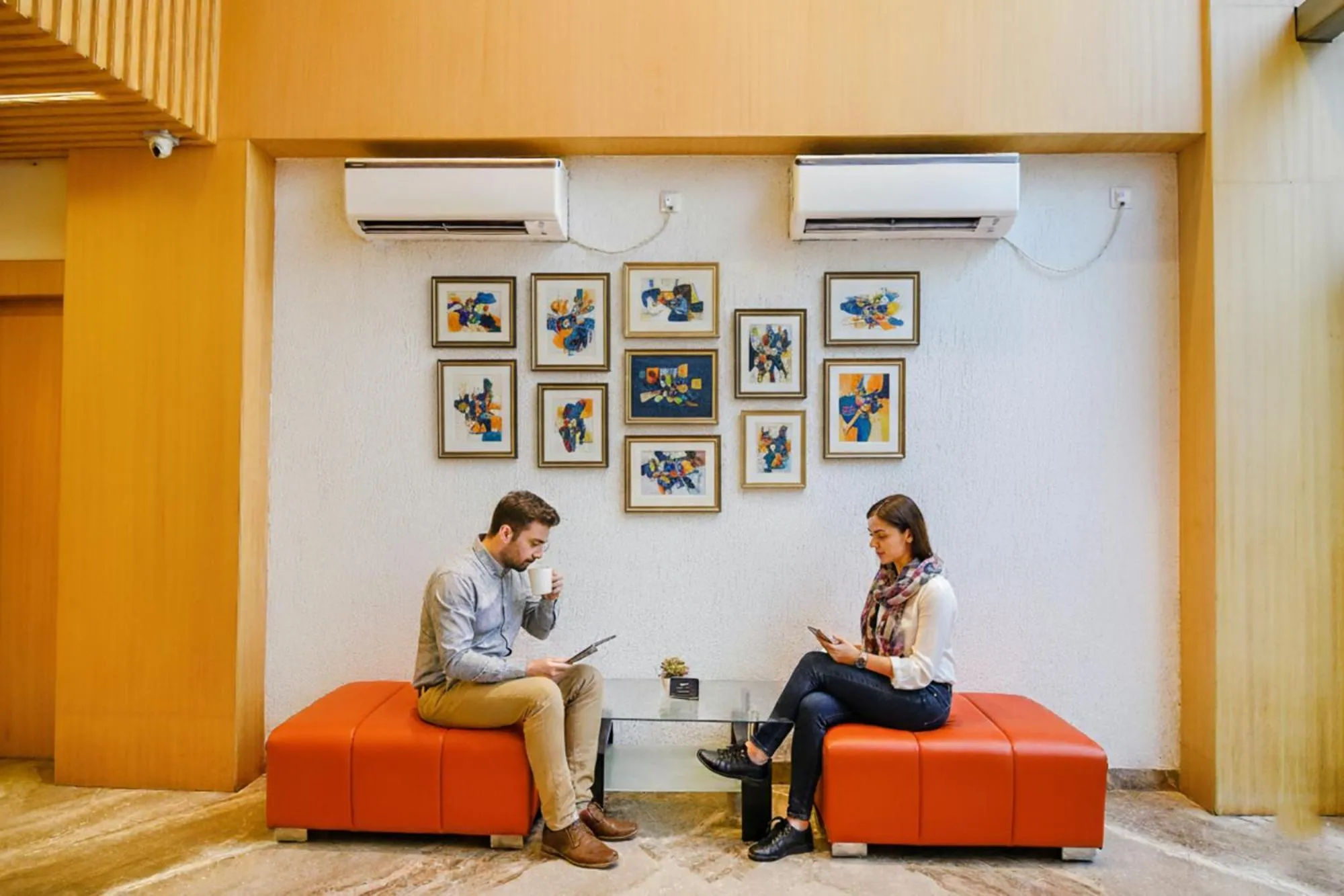 Seating area in FabHotel Kzar Select - Nr US Consulate
