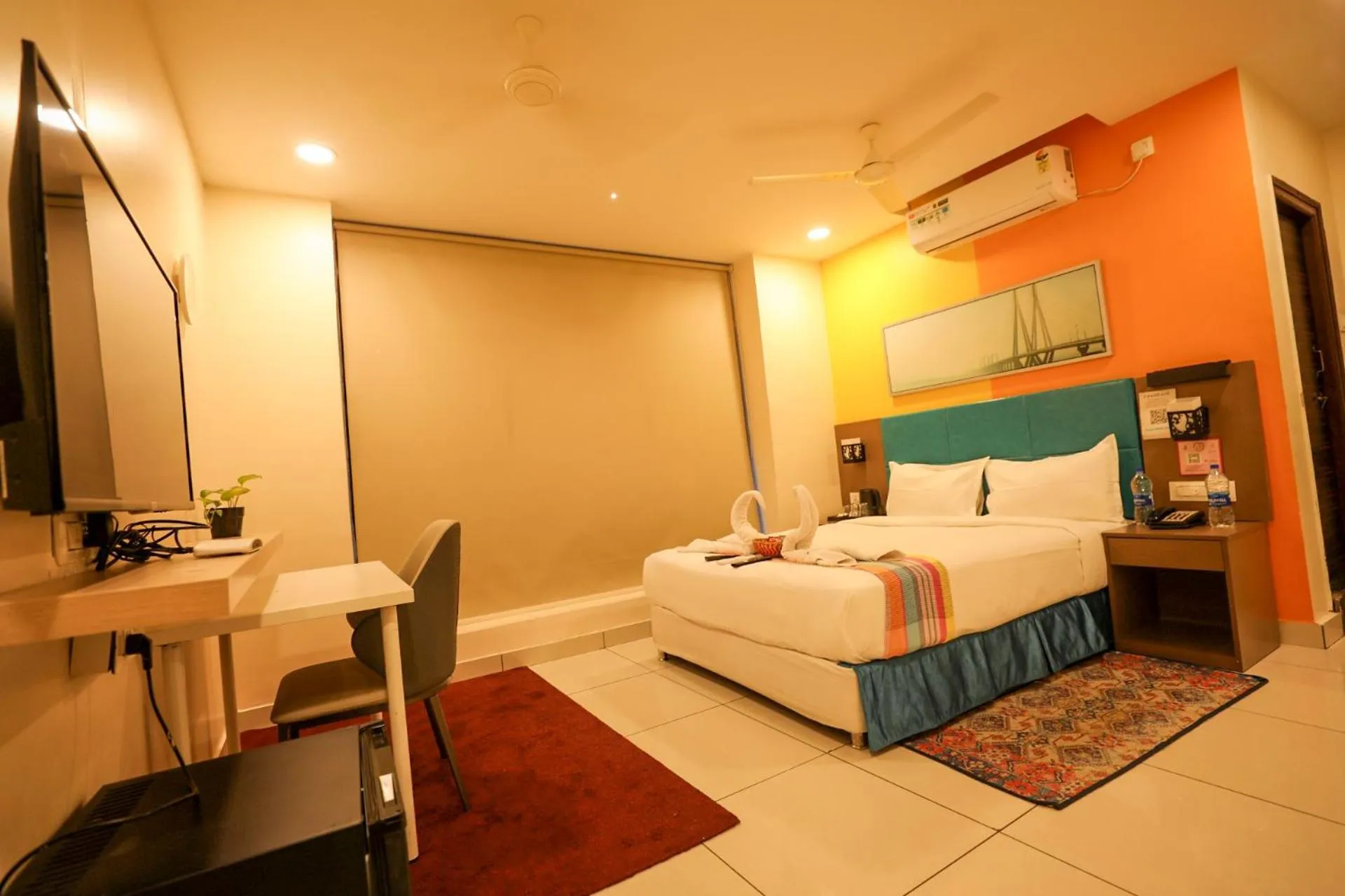 TV and multimedia, Bed in Hotel White Fields Hitec City, Hyderabad