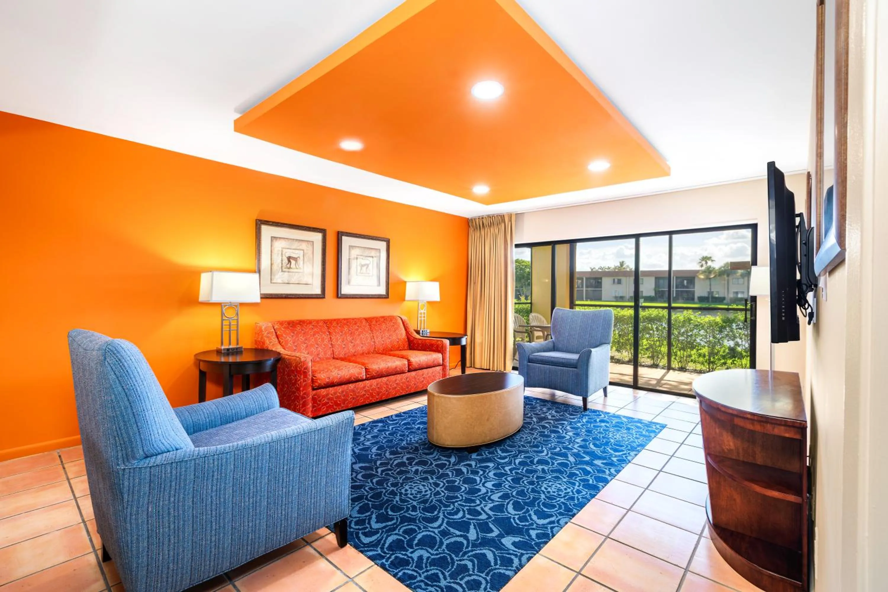 Living room in Vacation Village at Bonaventure, Fort Lauderdale