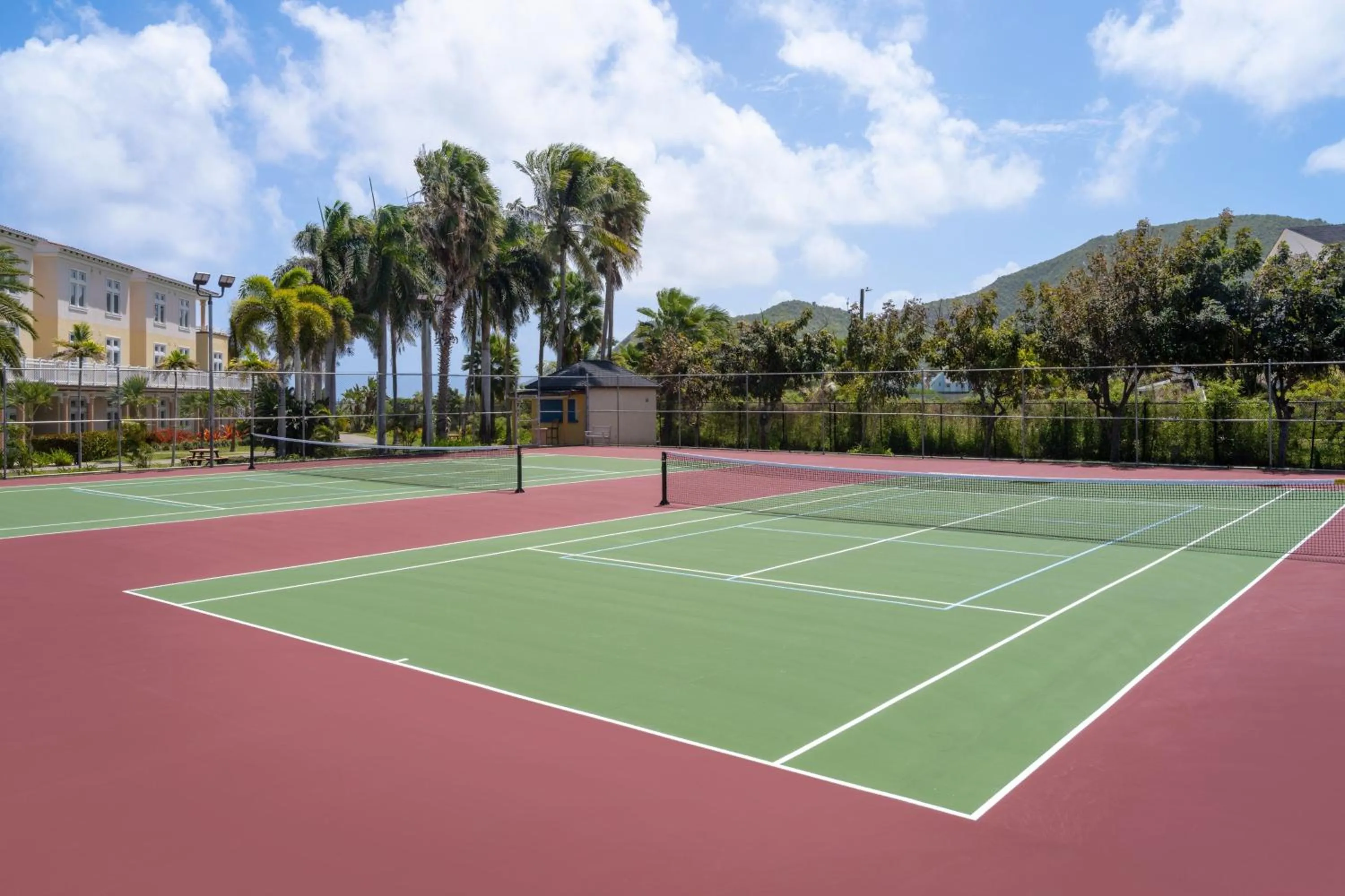 Tennis court in Marriott St. Kitts Beach Club