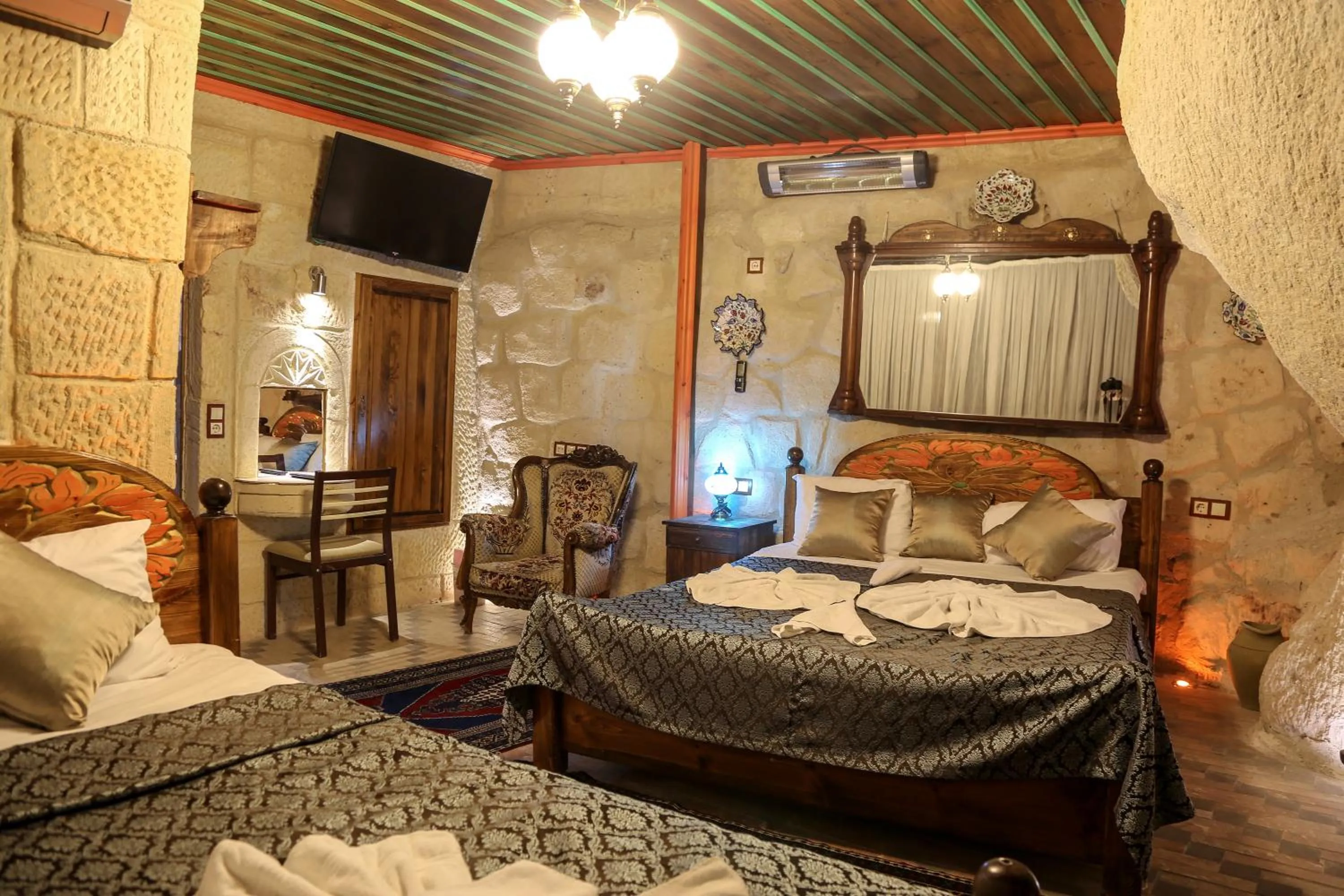 Decorative detail, Bed in Goreme Palace Cave Suites