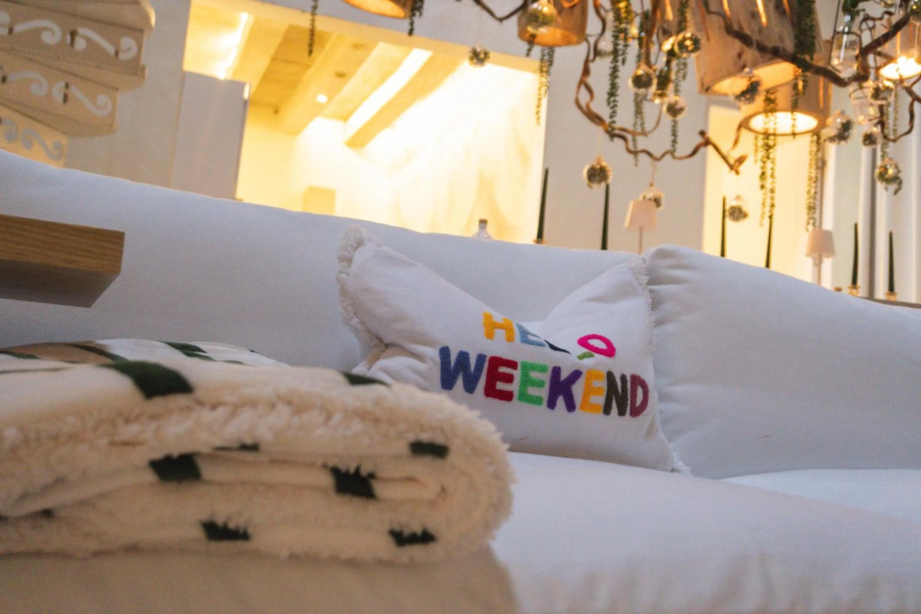 Living room, Bed in Casa Diluca Cartagena Hotel Boutique