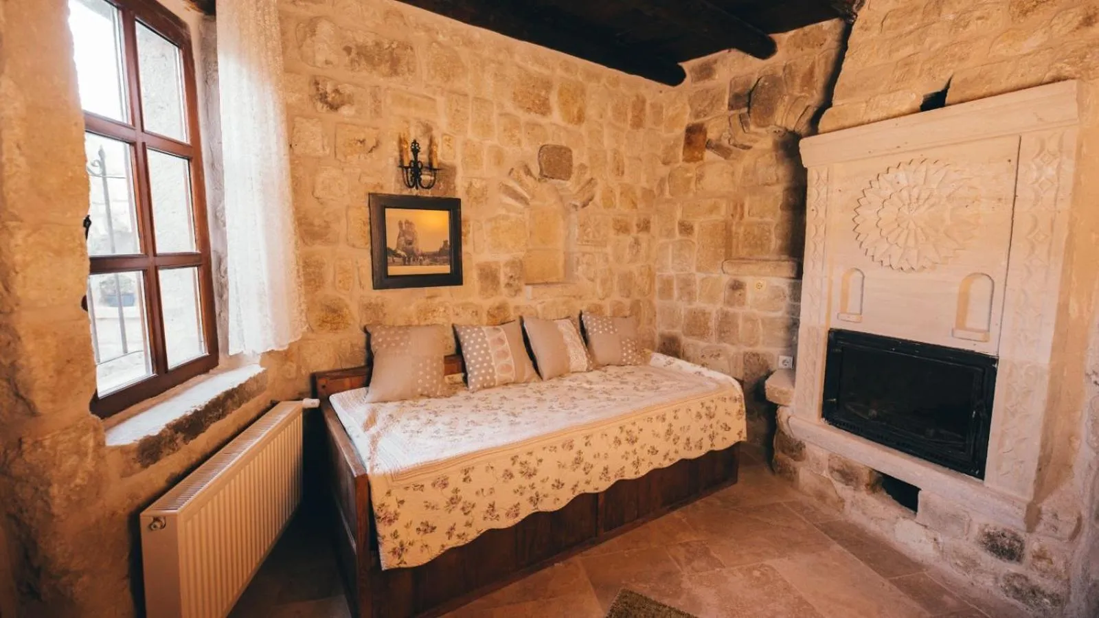 Seating area, Bed in Cappadocia Old Houses