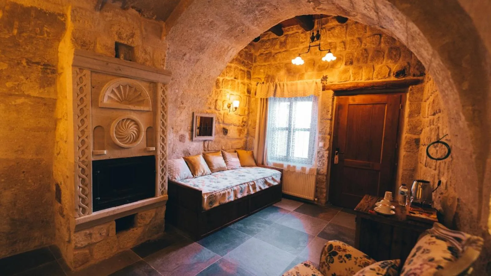 Seating area, Bed in Cappadocia Old Houses