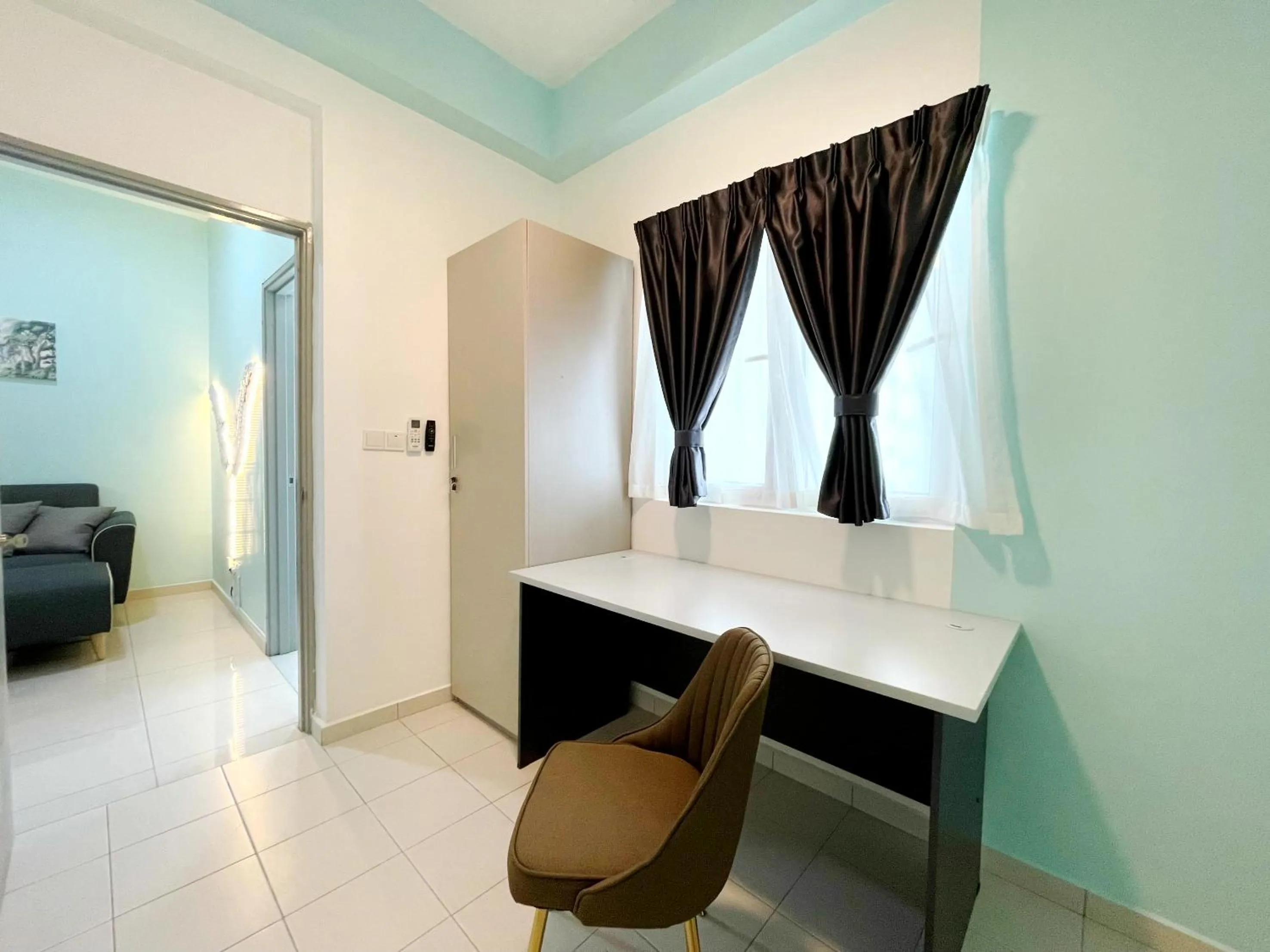 Seating area, Bed in MesaHill Homestay, Nilai by S&T Homez