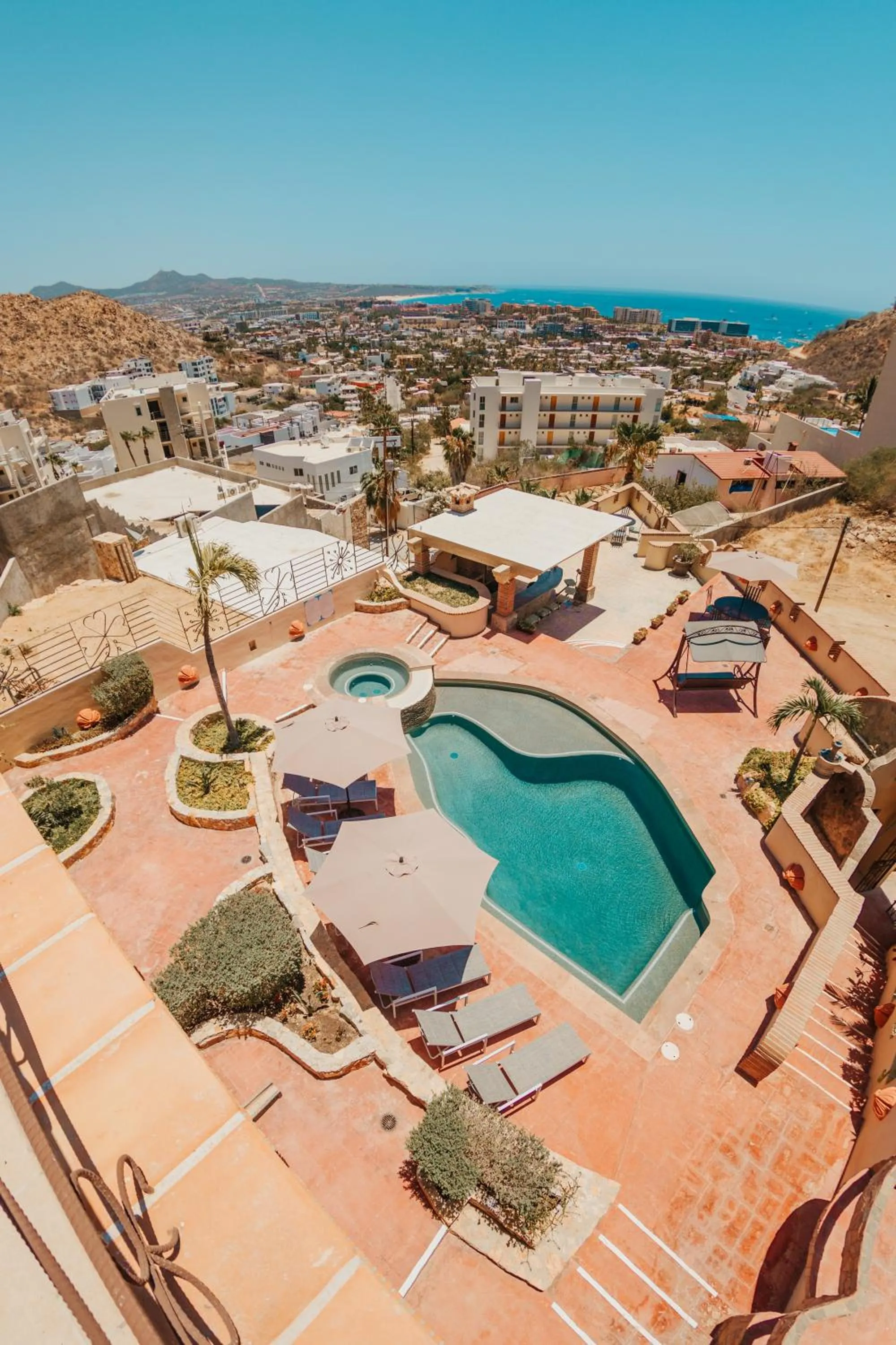 Pool view in Castillo Blarney Inn