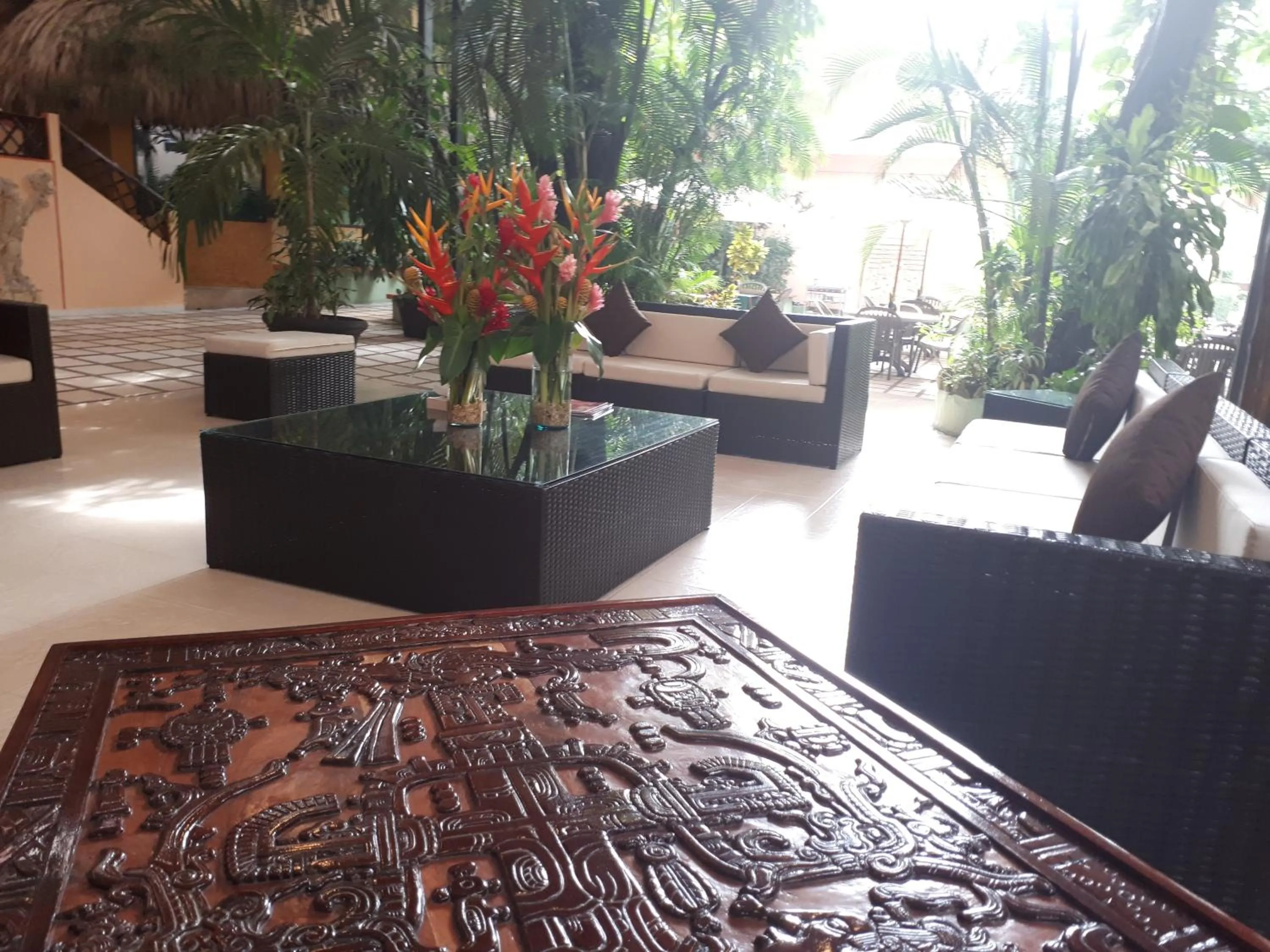 Living room in Hotel Maya Tulipanes Palenque