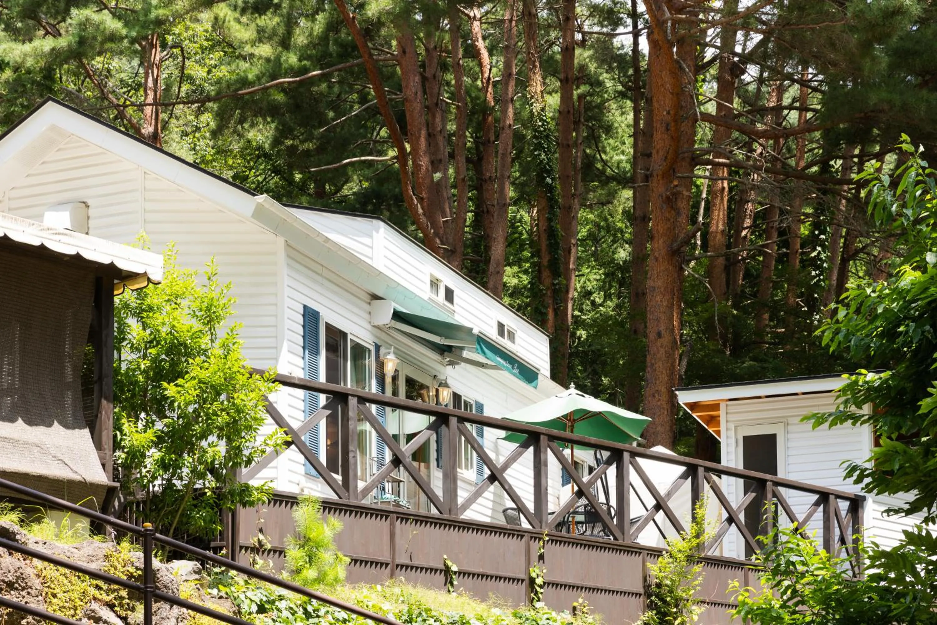 Balcony/Terrace in Kawaguchiko Country Cottage Ban