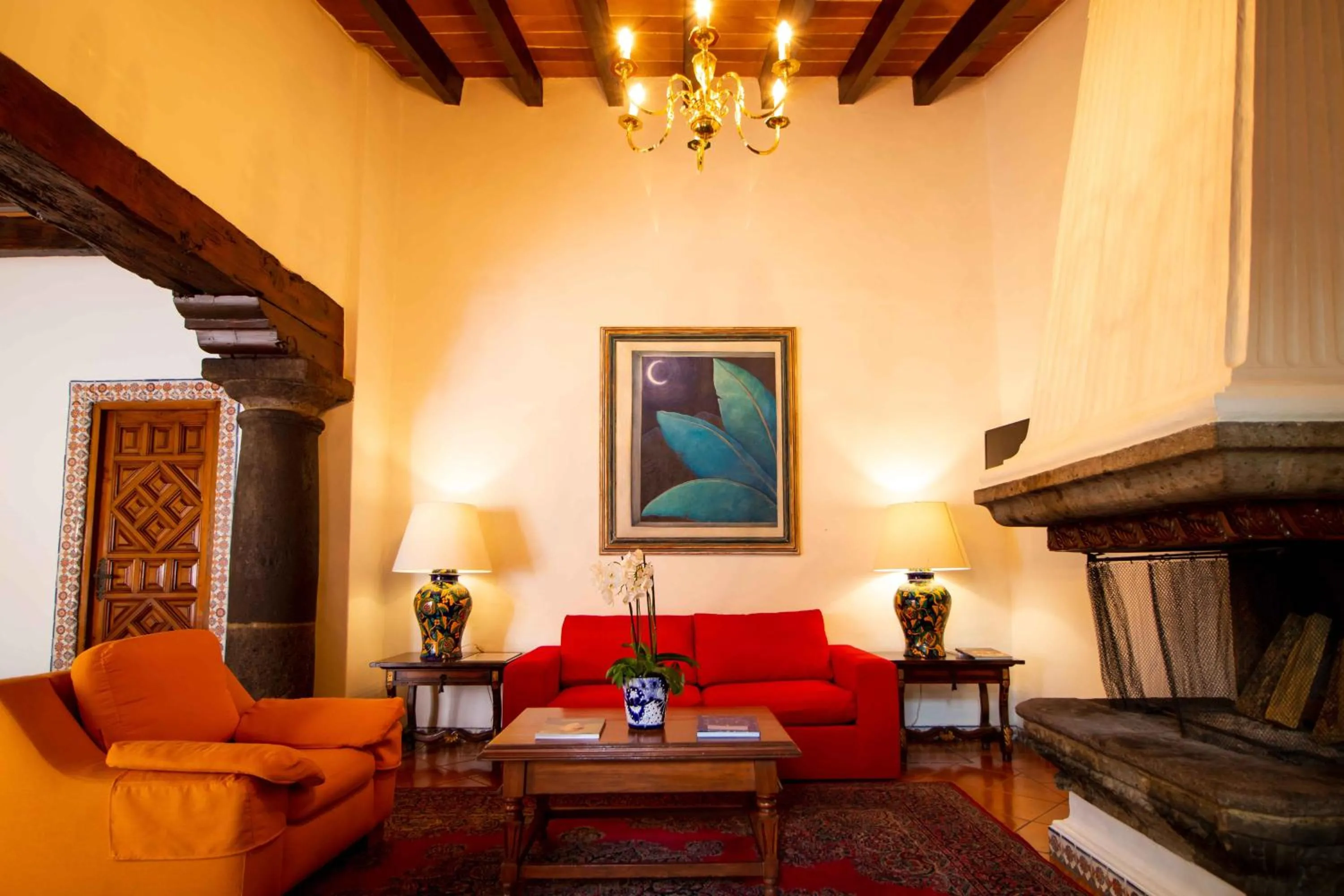 Living room in Las Mañanitas