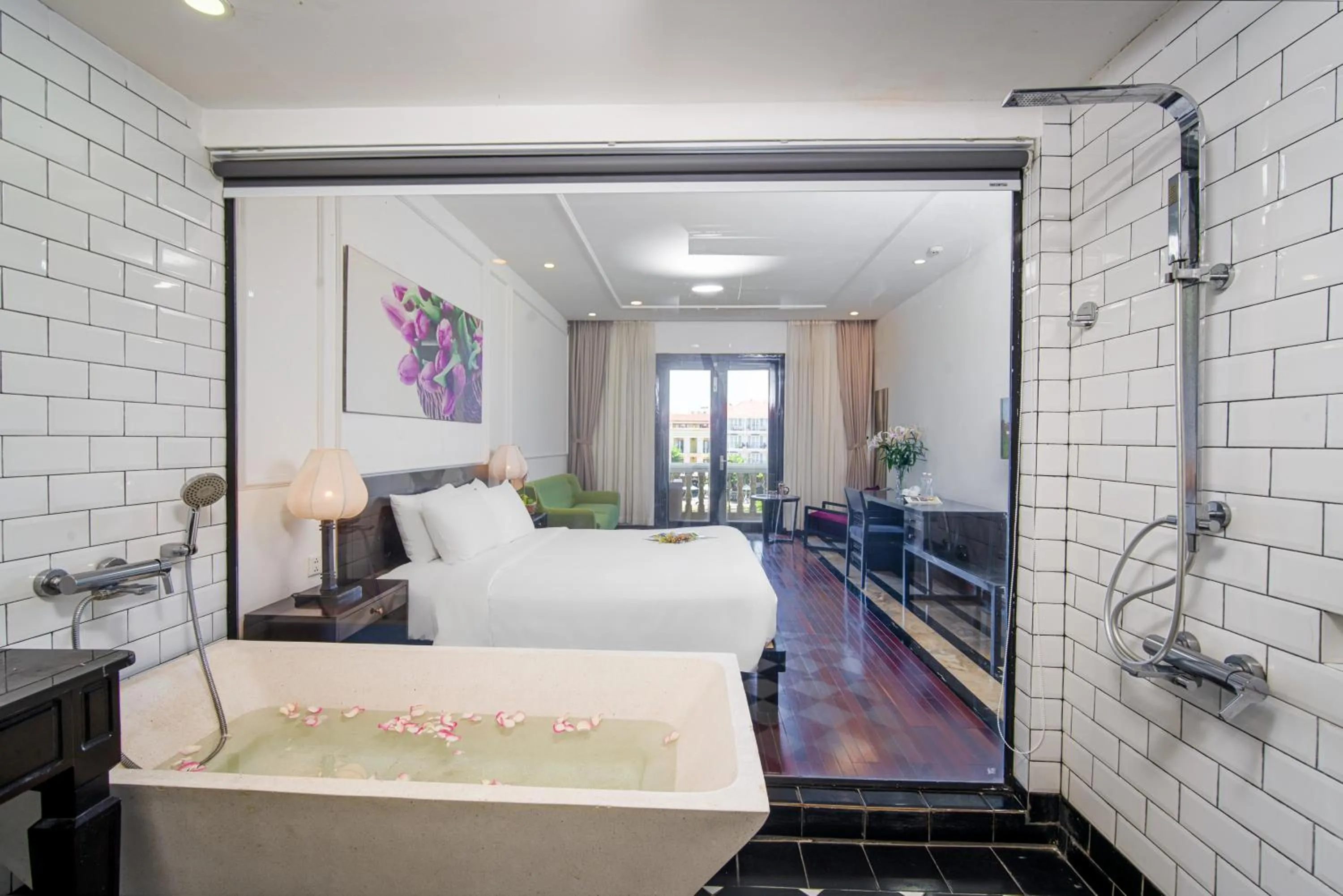 Bathroom, Bed in Thanh Binh Riverside Hoi An