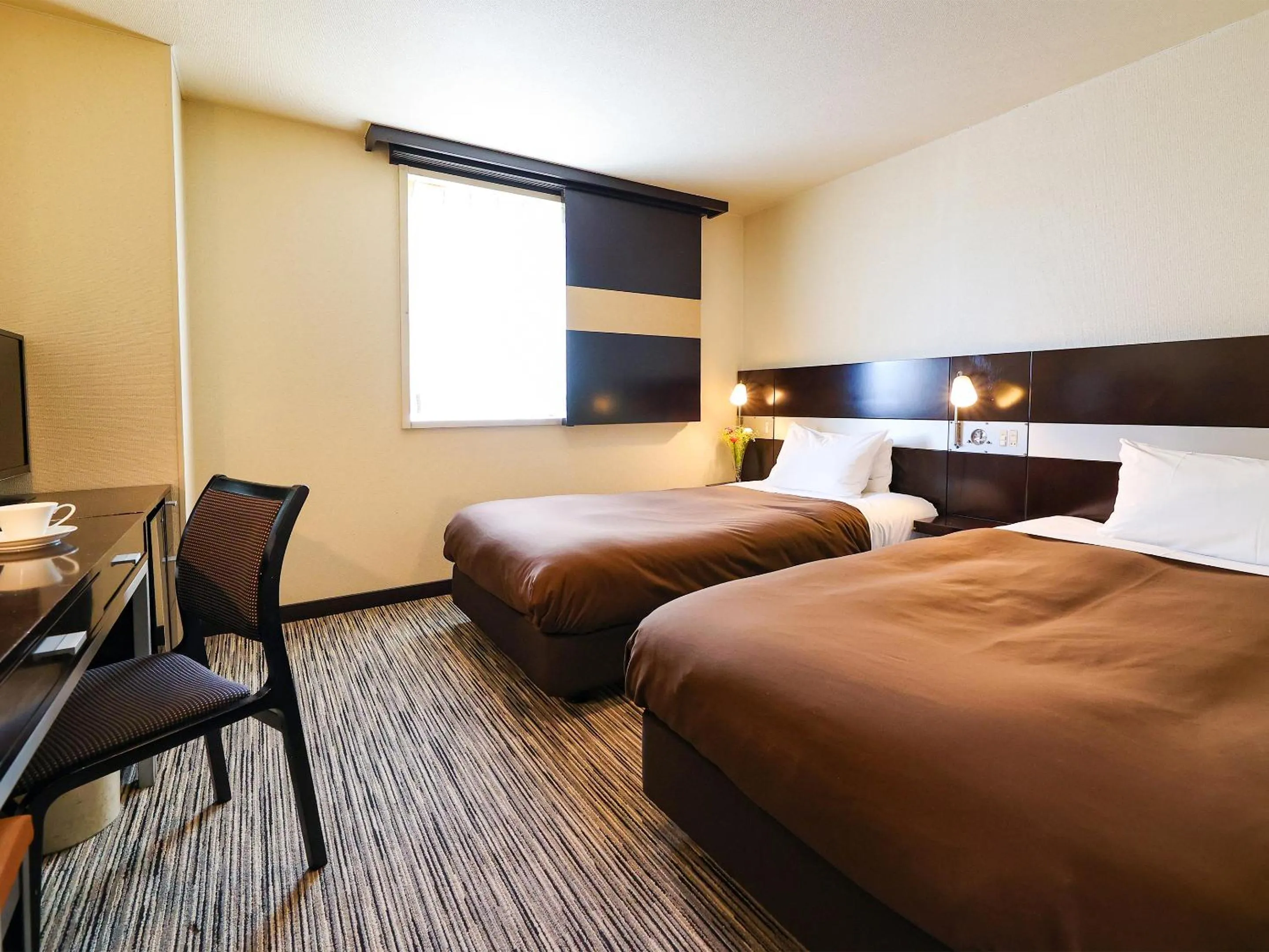 Photo of the whole room, Bed in Fukui Hotel