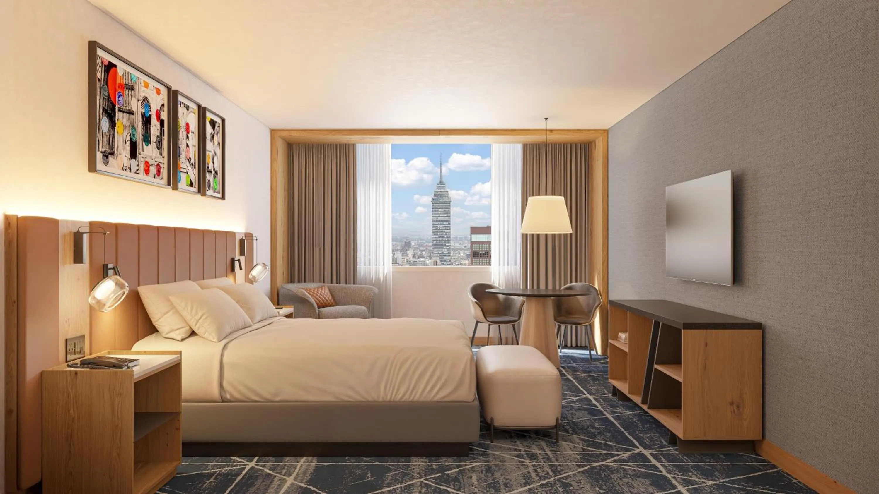 Bed in Hilton Mexico City Reforma