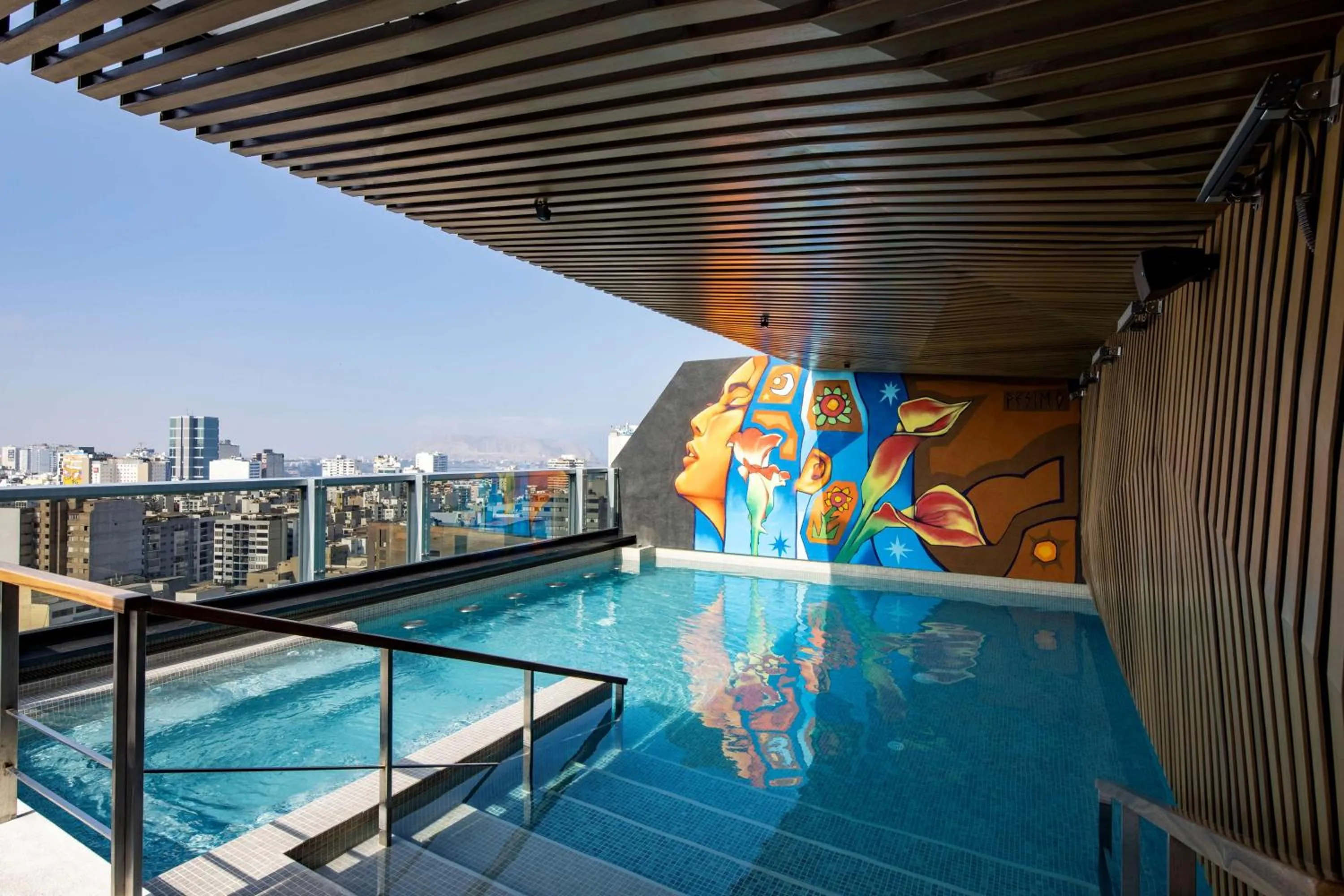 Pool view in Hilton Garden Inn Lima Miraflores