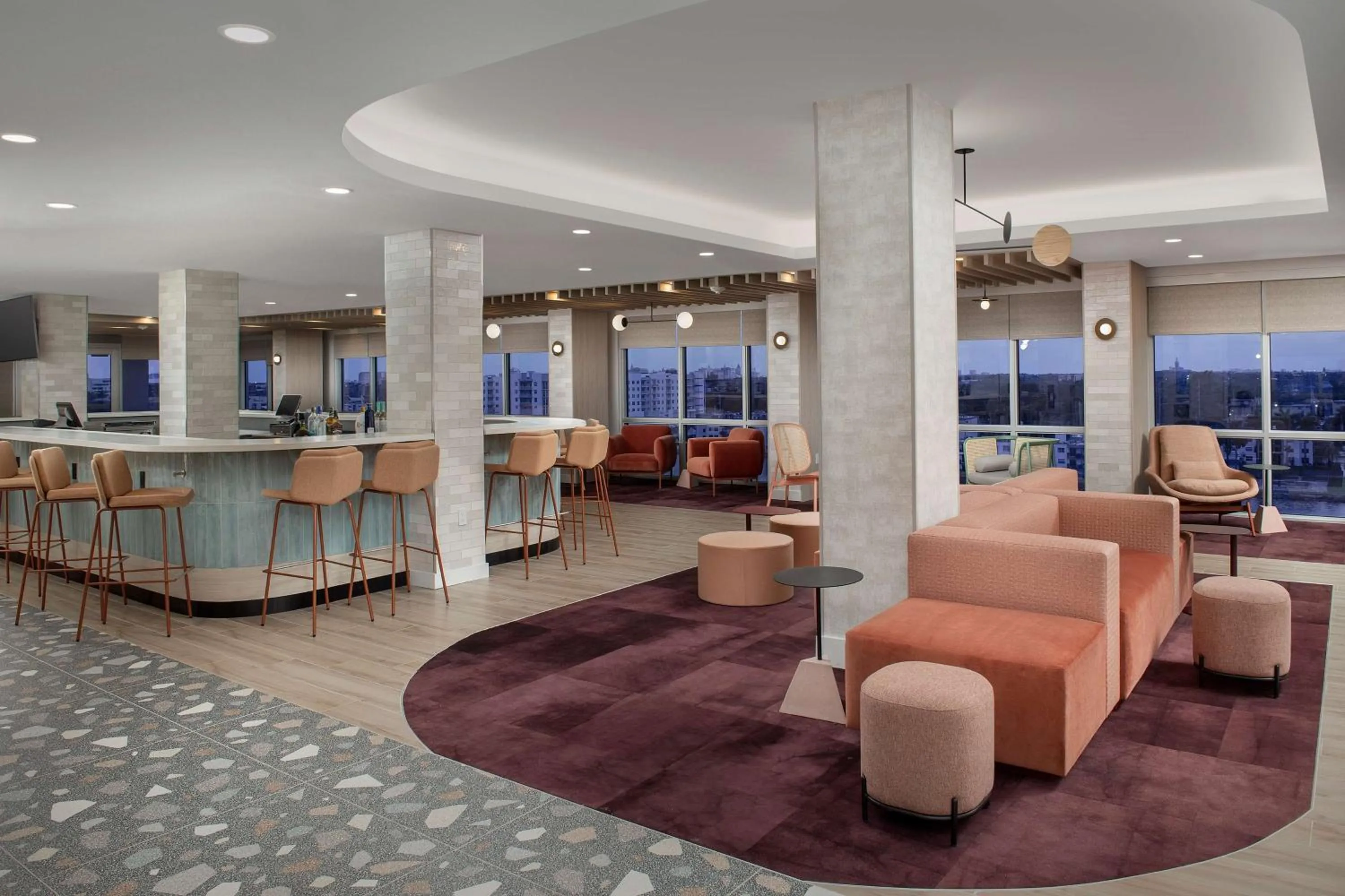 Lounge or bar in Home2 Suites By Hilton Miami Airport South Blue Lagoon