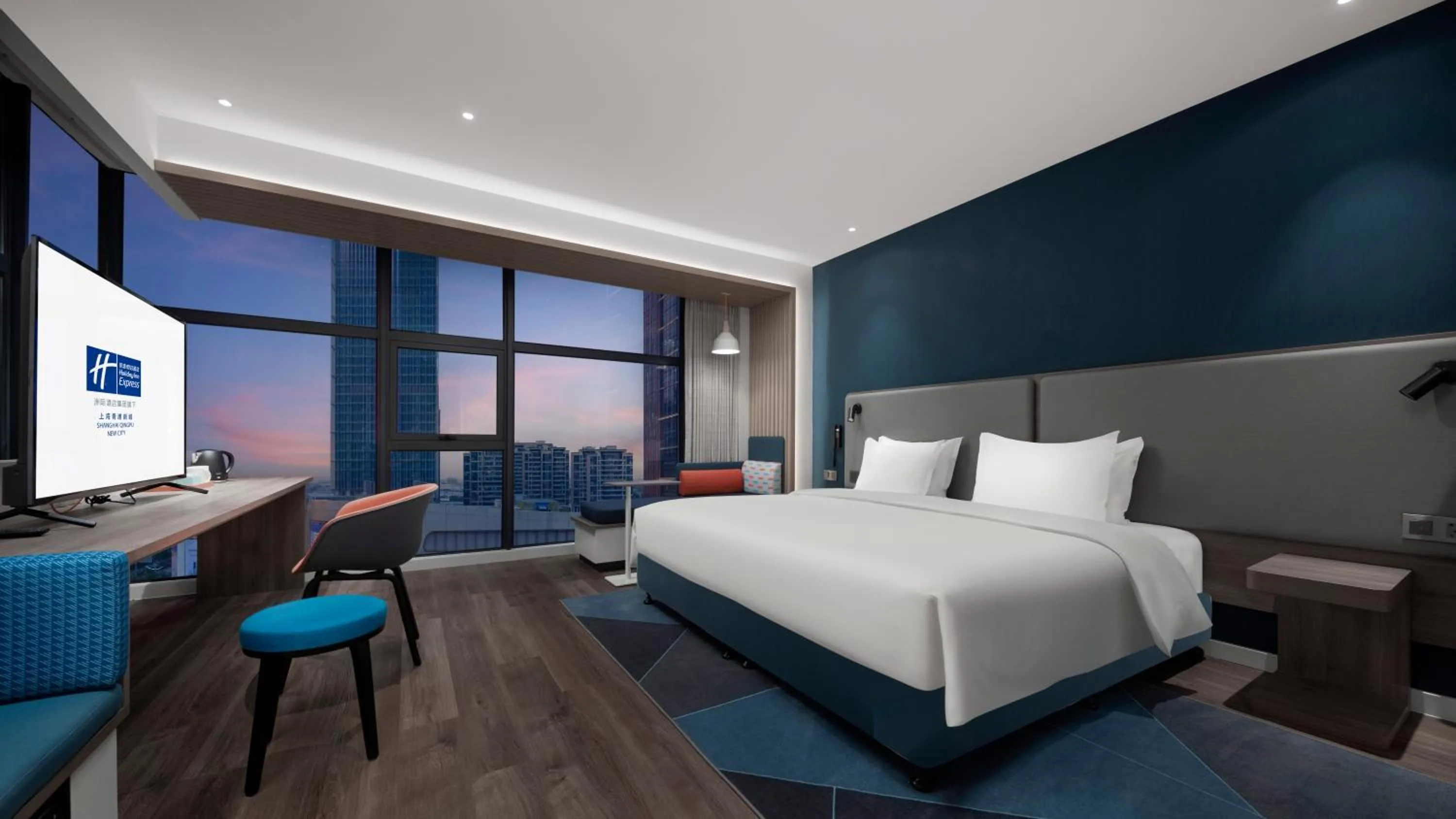 Bed in Holiday Inn Express Shanghai Qingpu New City by IHG