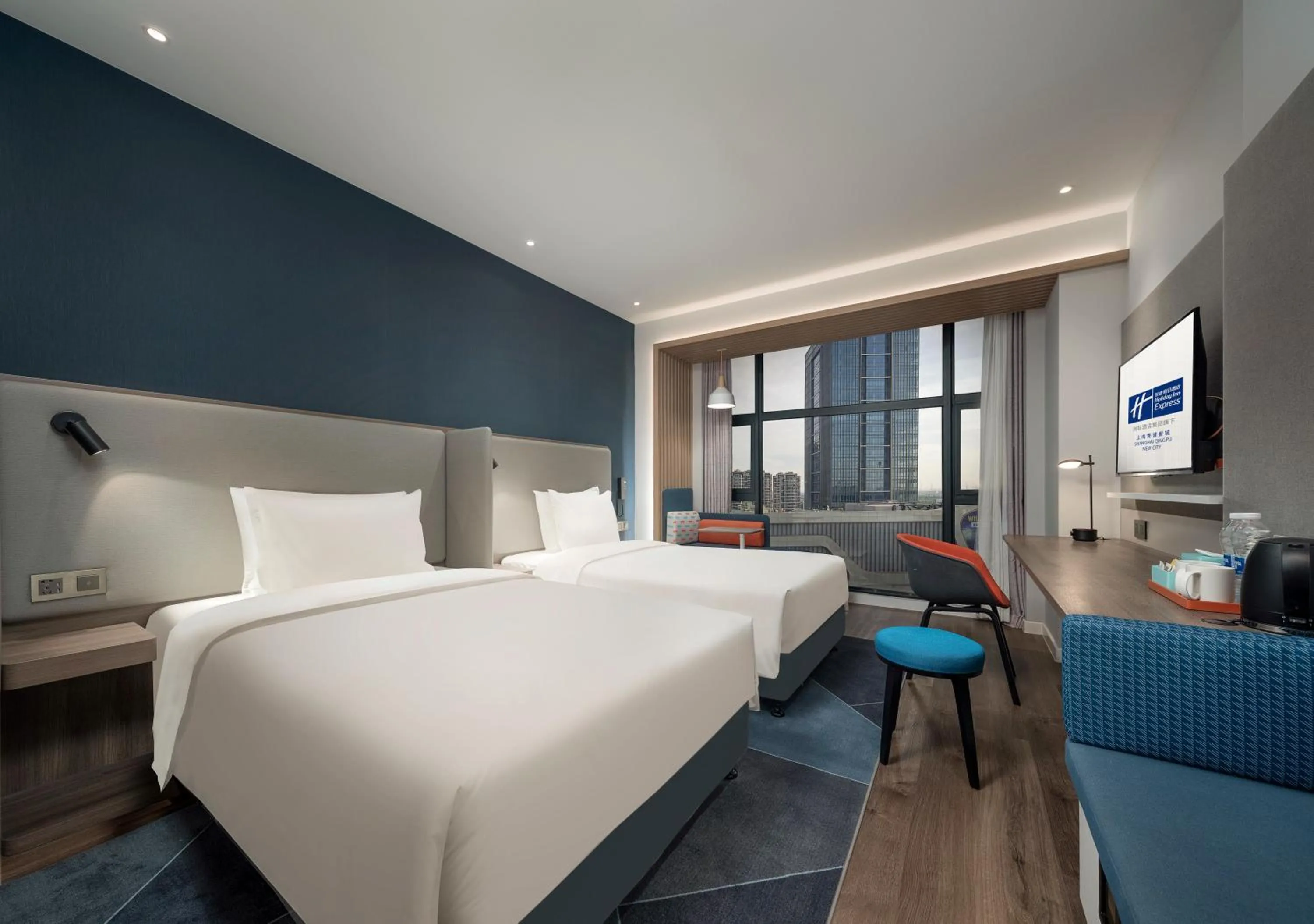 Bed in Holiday Inn Express Shanghai Qingpu New City by IHG