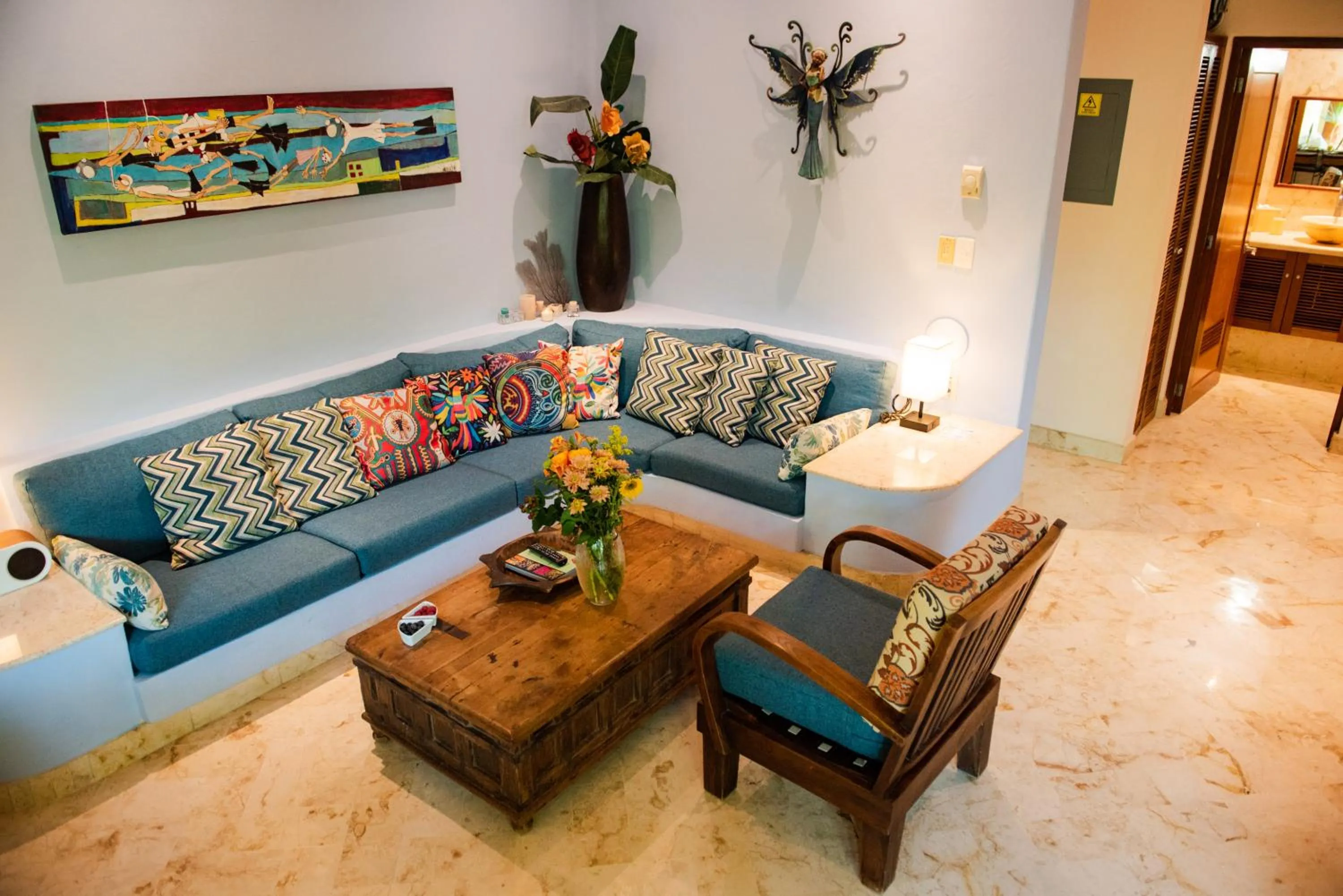 Living room in Porto Playa Condo Hotel and Beach Club