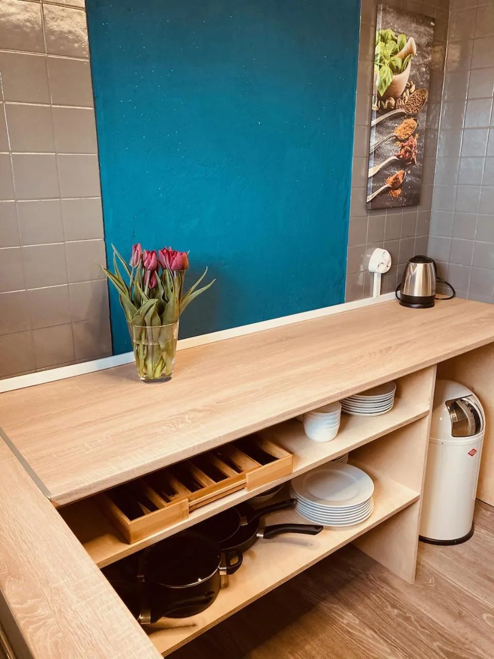 Communal kitchen in Hof Steinhütten