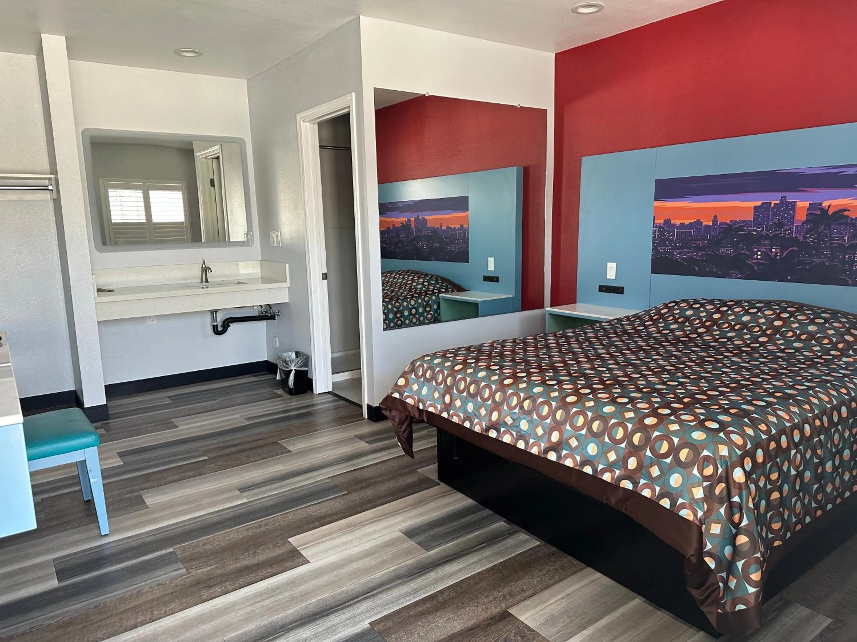 Bed in La Casa Motel, Los Angeles - Burbank Airport