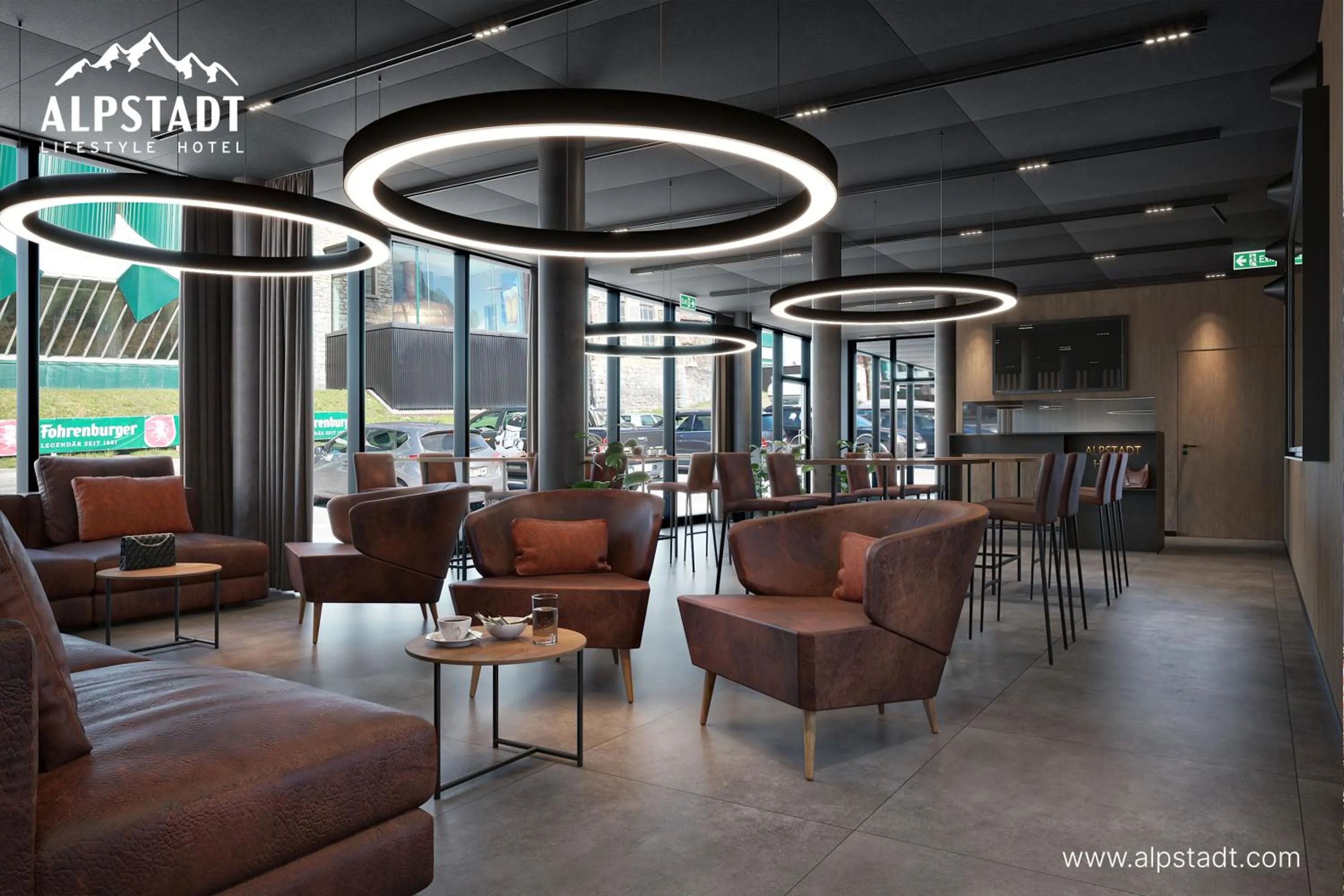 Lobby or reception in ALPSTADT LIFESTYLE Hotel