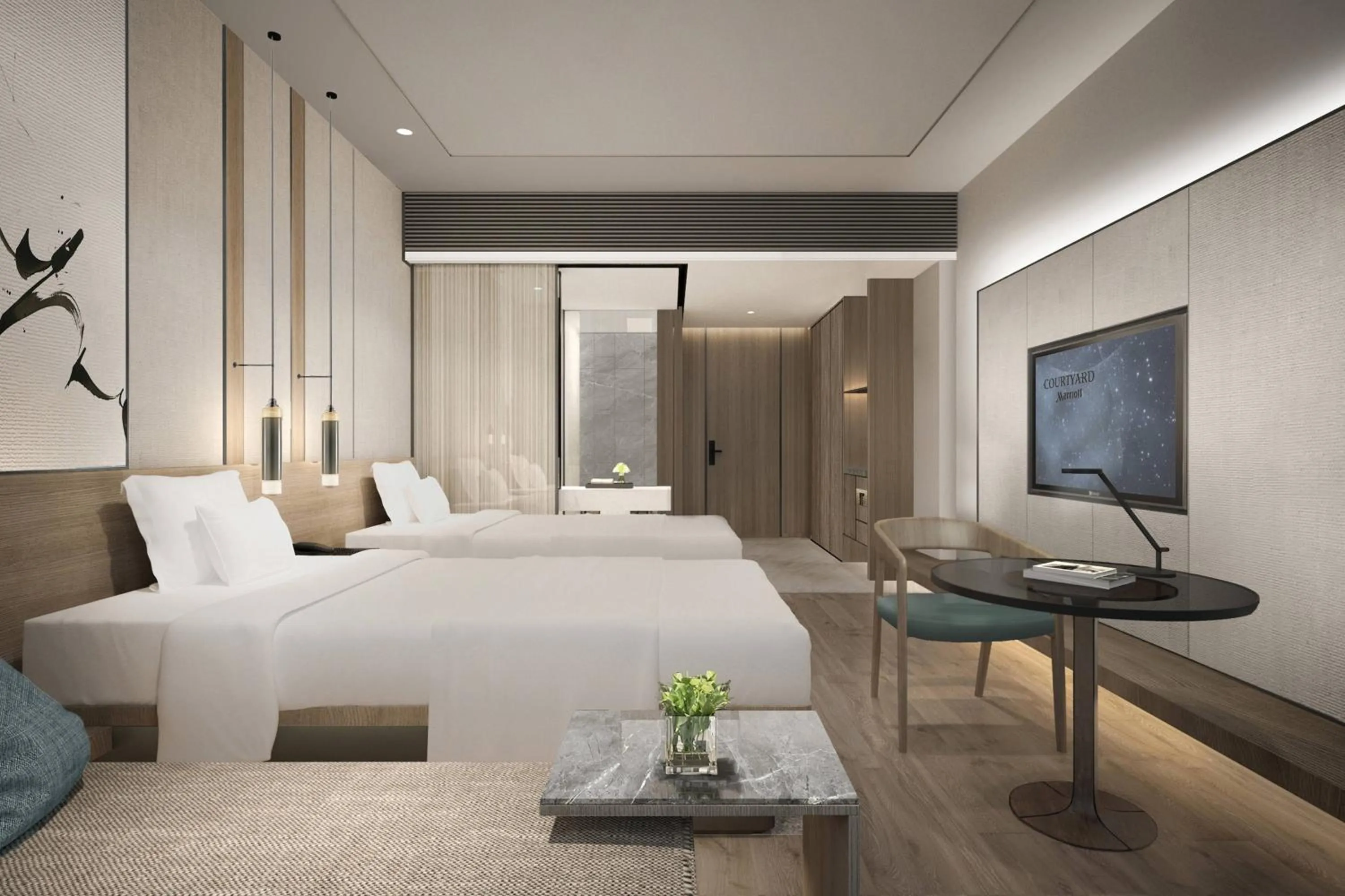 Photo of the whole room, Bed in Courtyard by Marriott Pinghu