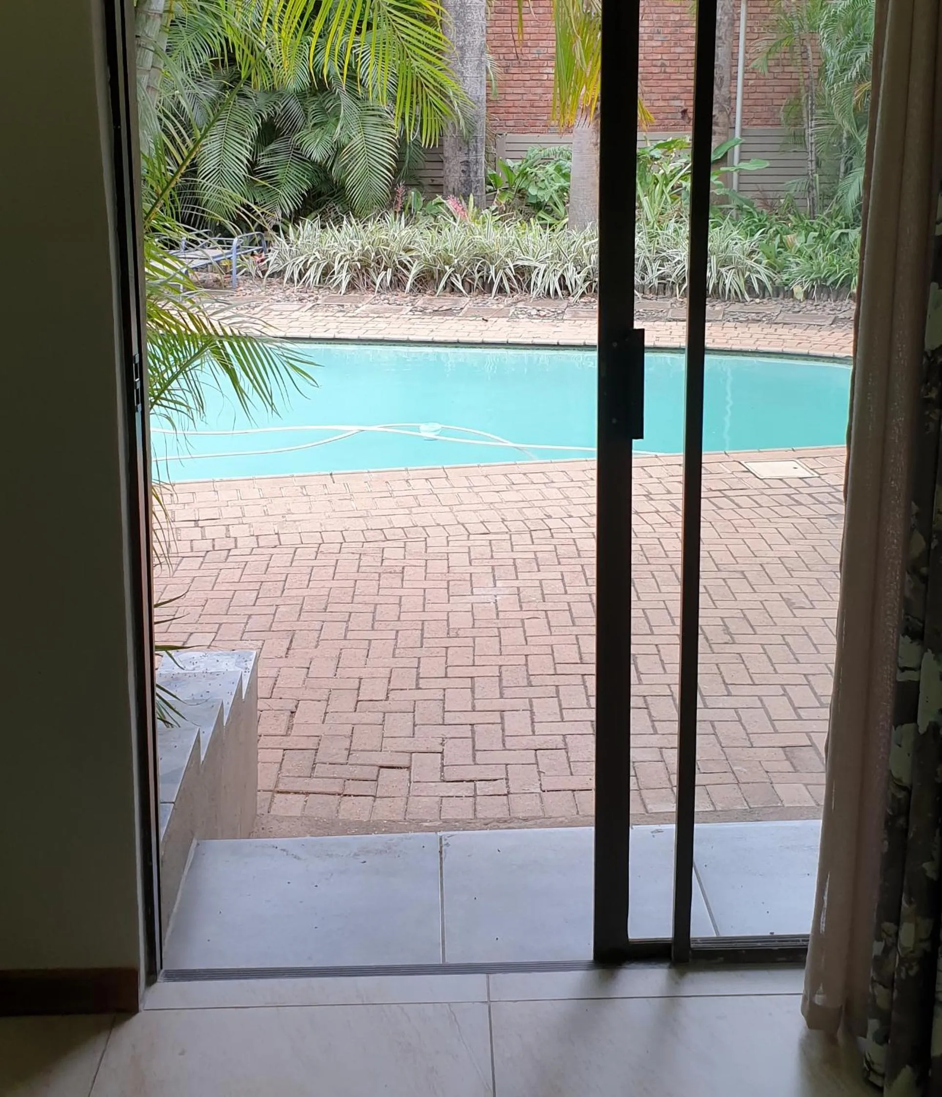 Pool view in Stoep Cafe Guest House