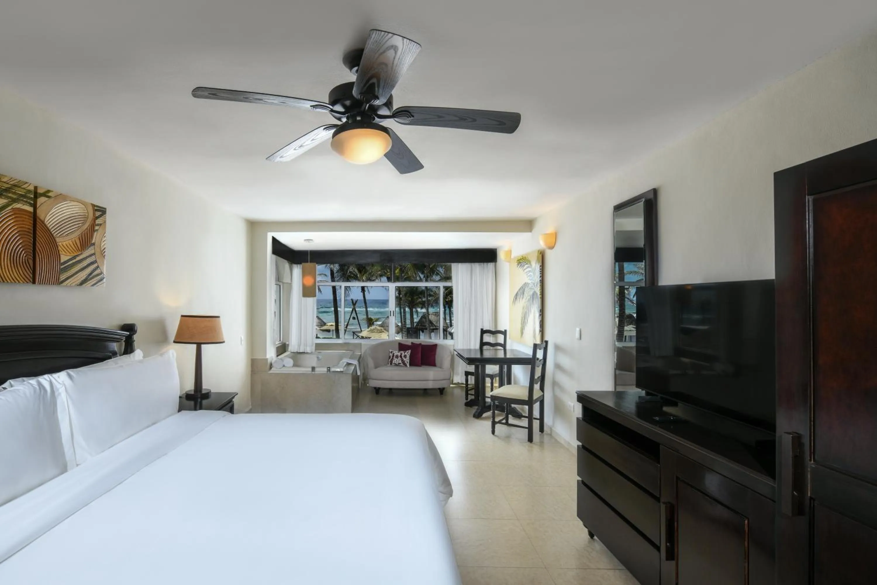 Bed in Hidden Beach Resort Au Naturel Adults Only, Catamarán, Cenote, All & More Inclusive