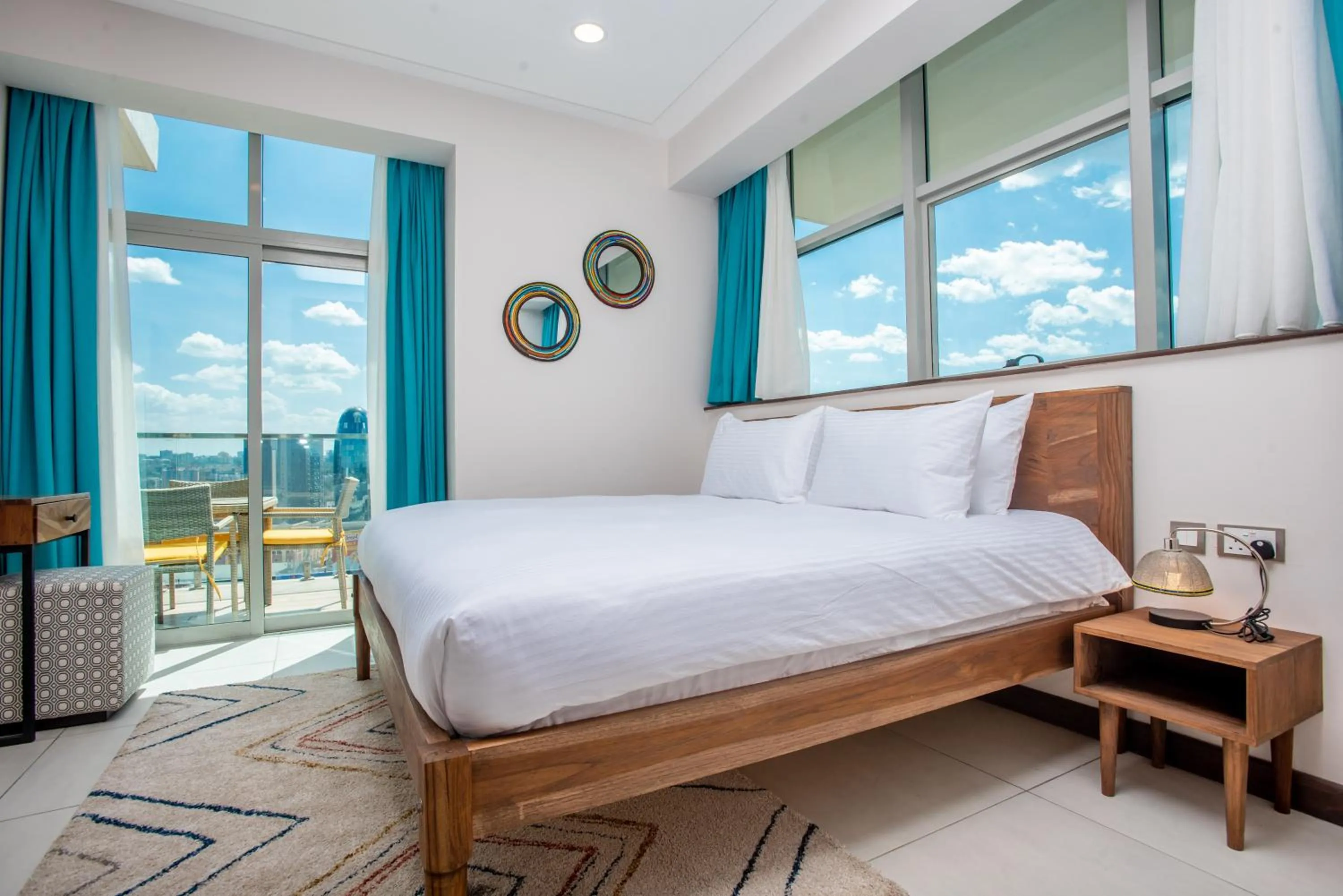 Bedroom, Bed in Skynest Residences by CityBlue, Nairobi Westlands