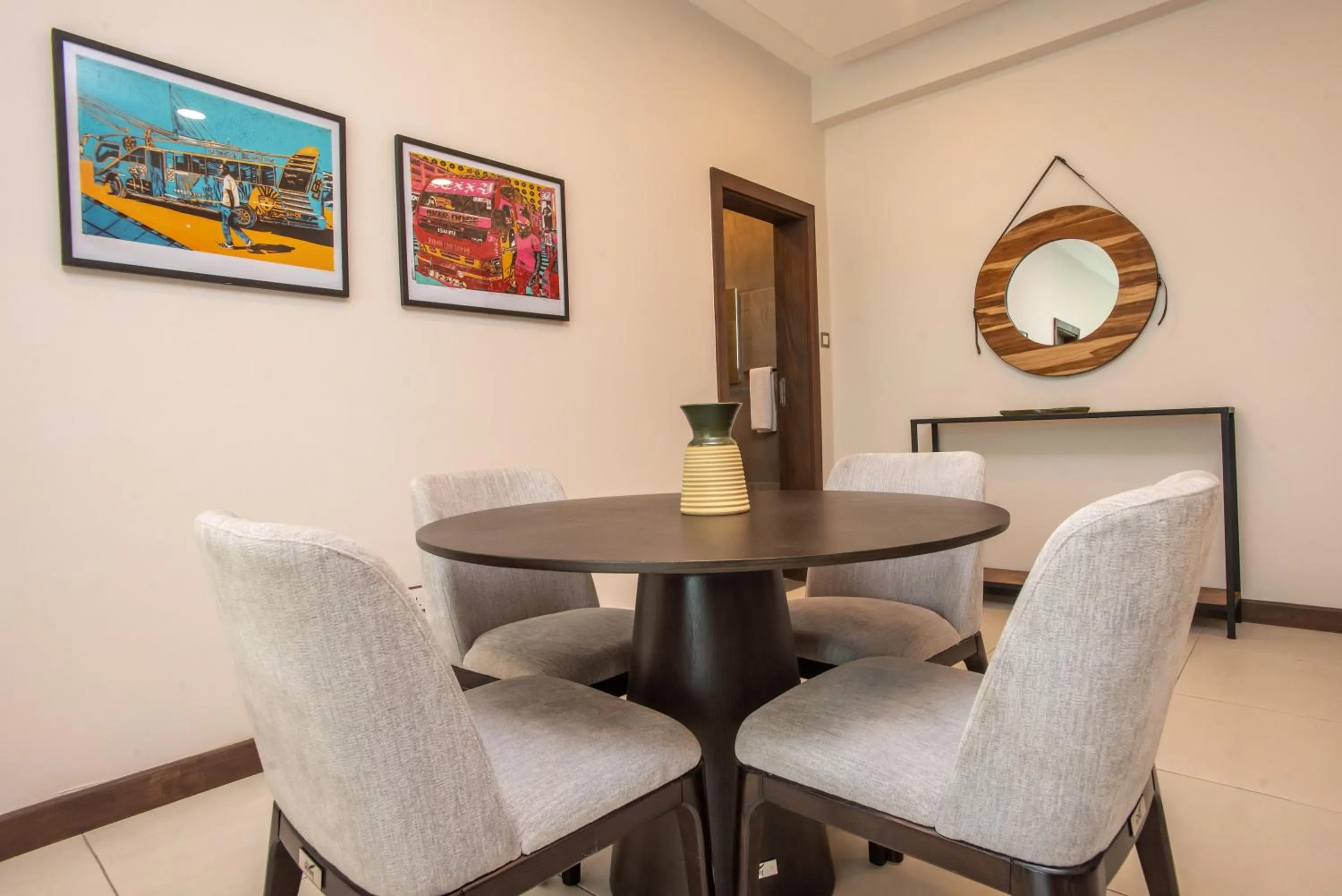 Dining area in Skynest Residences by CityBlue, Nairobi Westlands