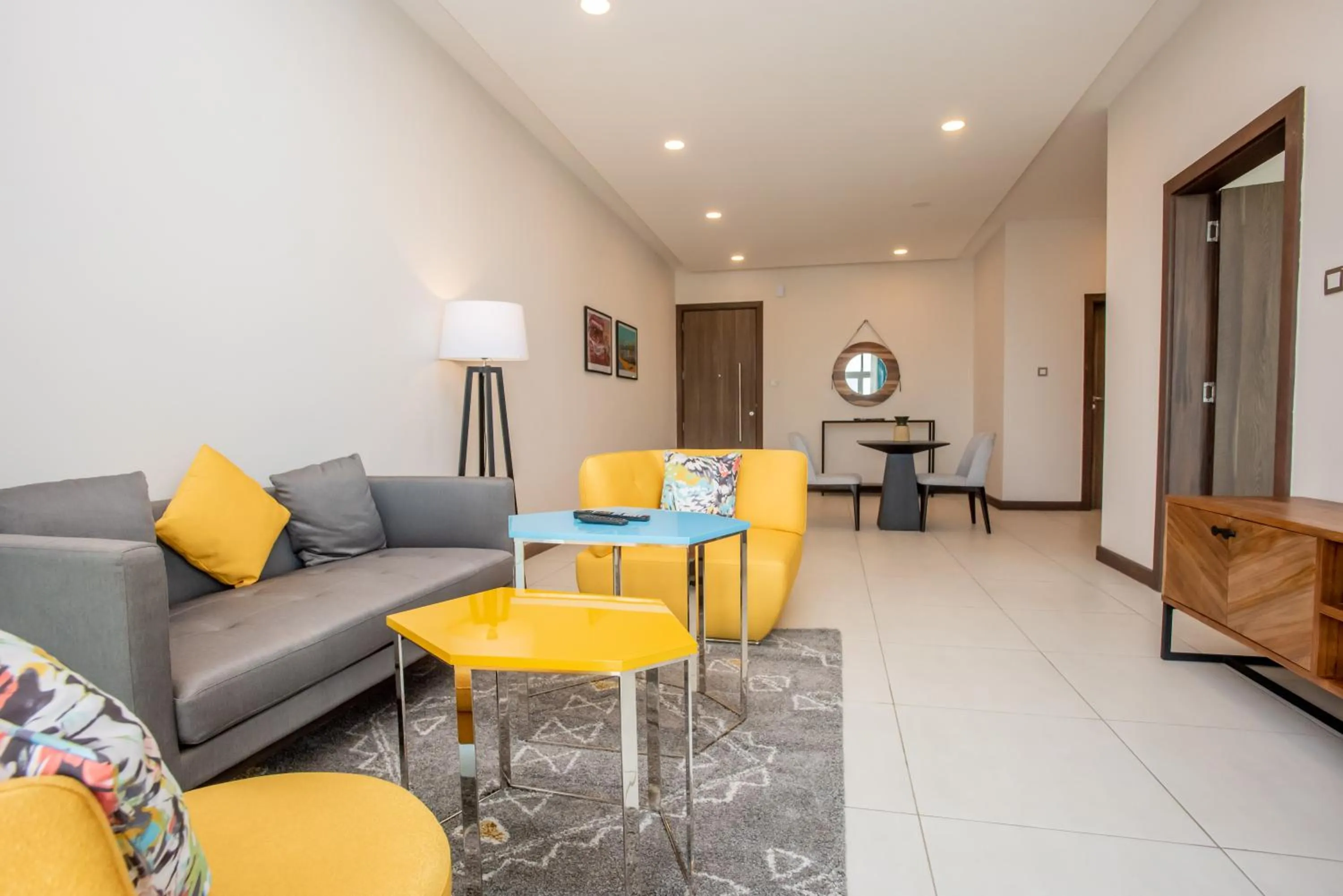 Living room in Skynest Residences by CityBlue, Nairobi Westlands