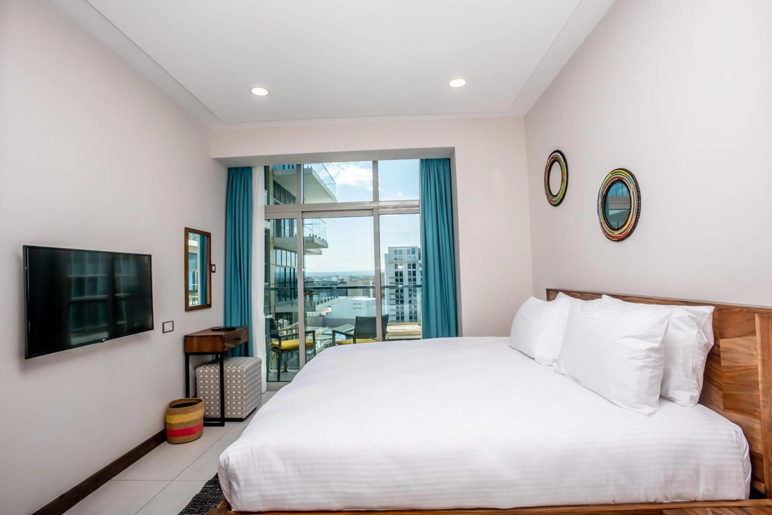 Photo of the whole room, Bed in Skynest Residences by CityBlue, Nairobi Westlands