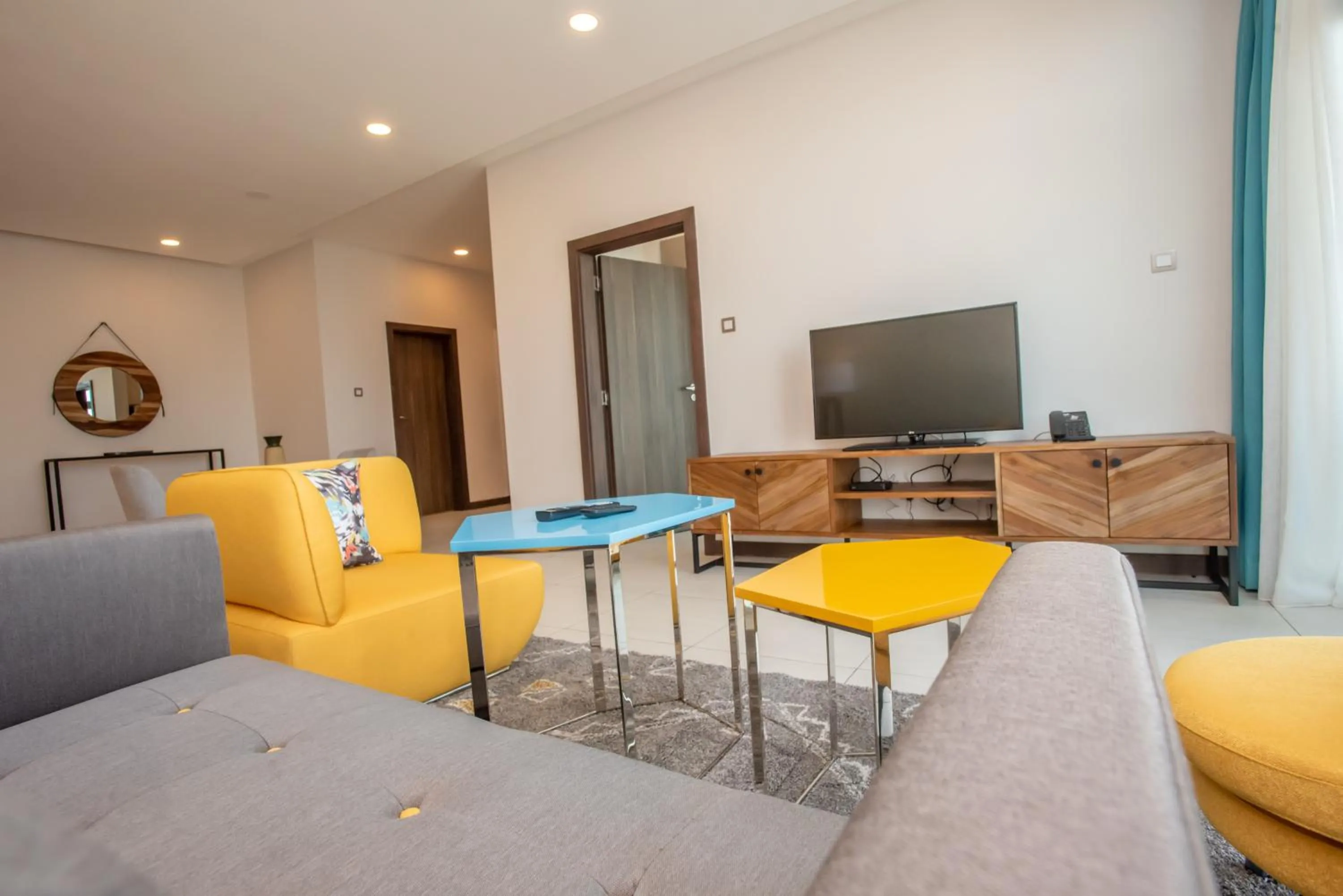 Living room in Skynest Residences by CityBlue, Nairobi Westlands