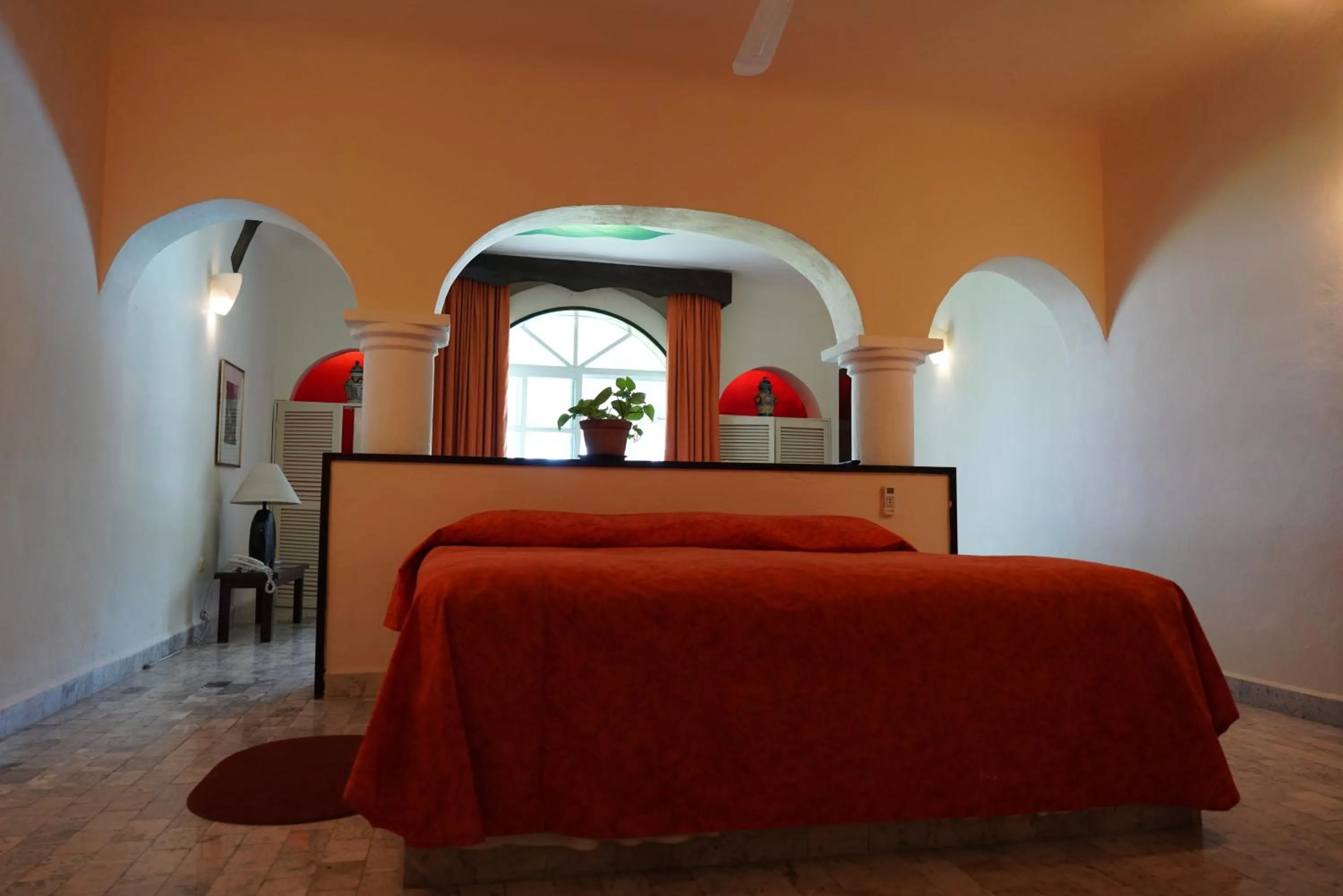 Bed in Villablanca Garden Beach Hotel