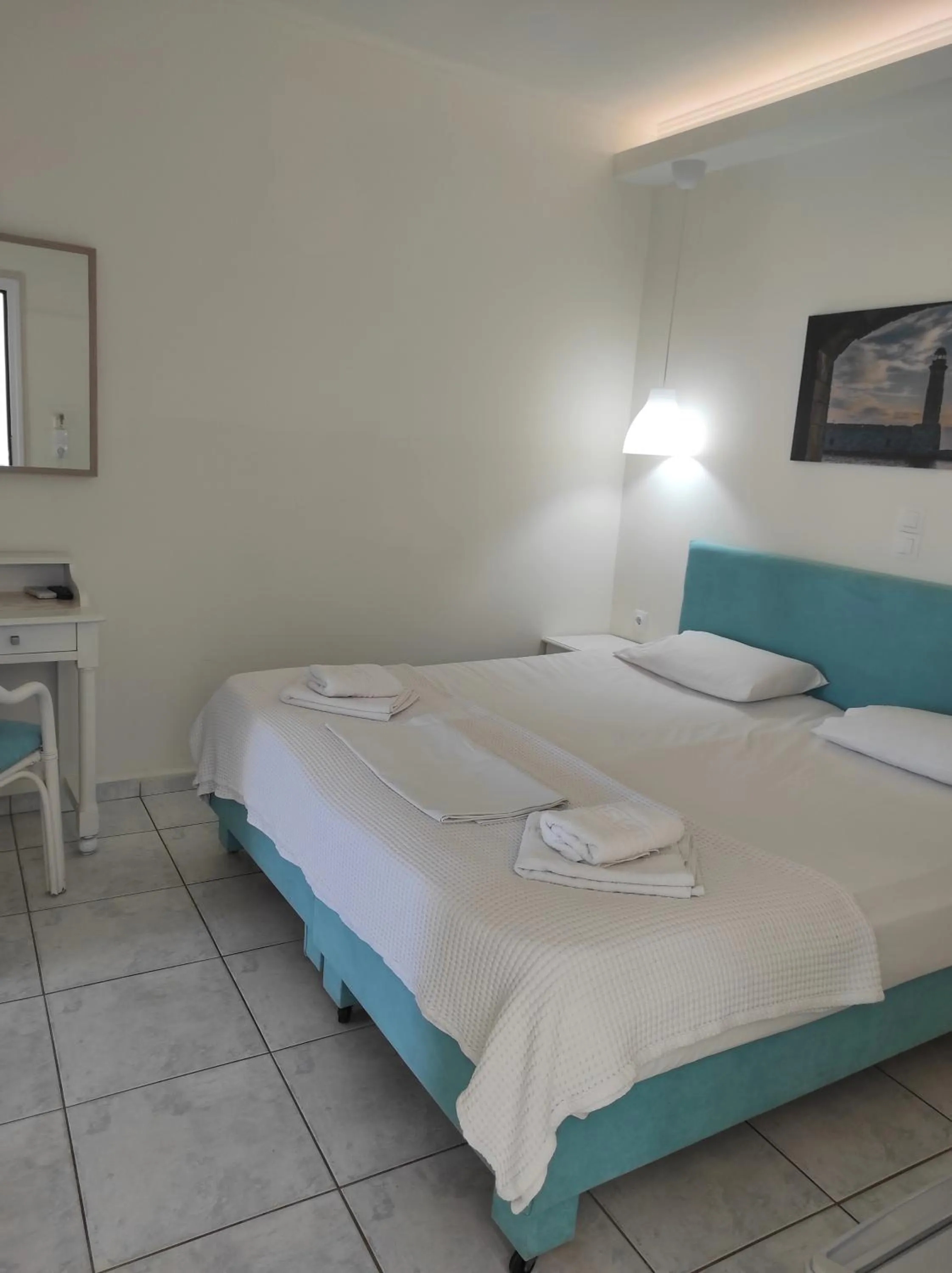 Bed in Filoxenia Beach Hotel