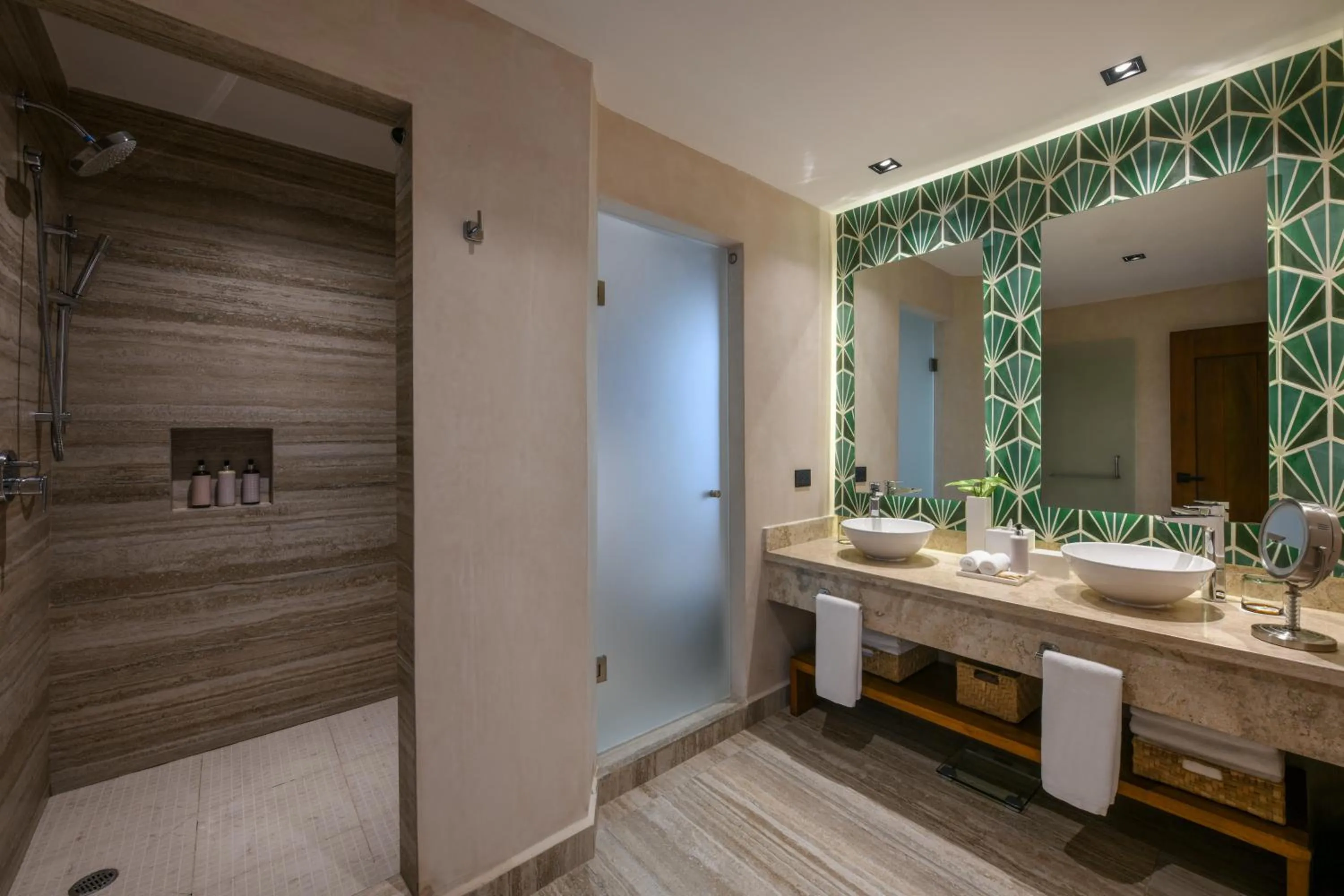 Shower in El Dorado Maroma Cenote, Underground Expedition All & More Inclusive - Adults Only