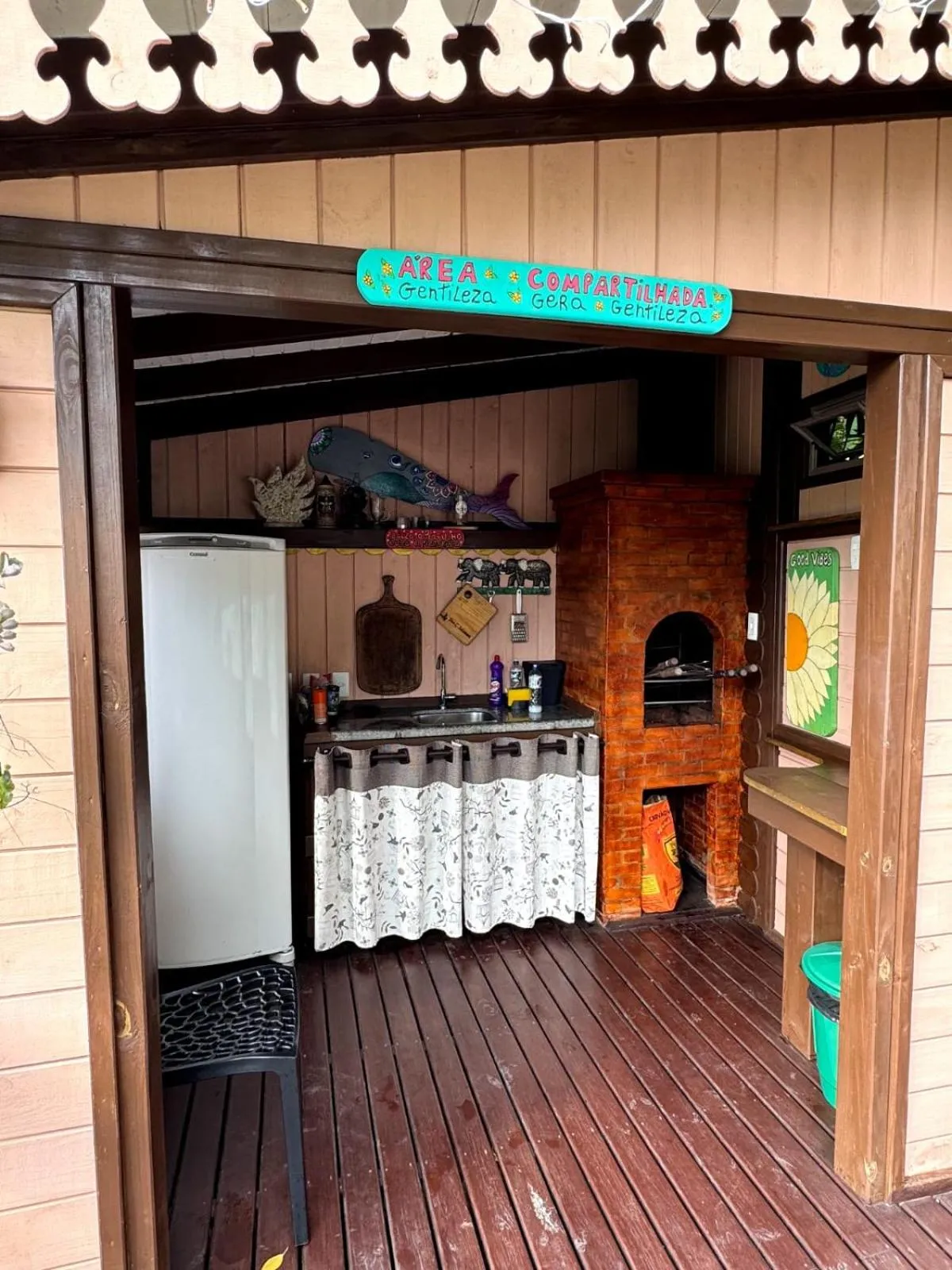 BBQ facilities in Pousada Casa do Oscar