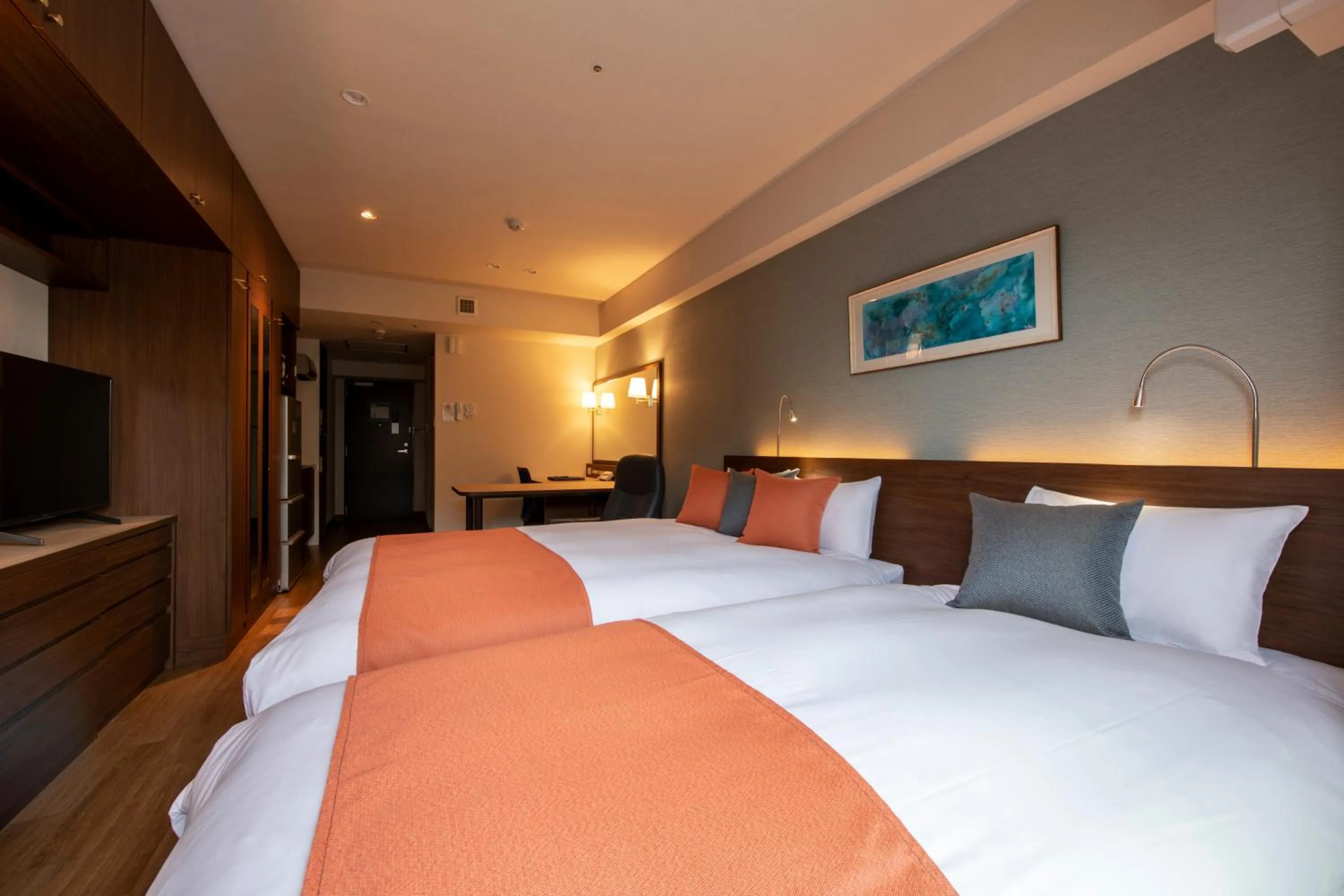 Bed in Hotel New Port Yokosuka