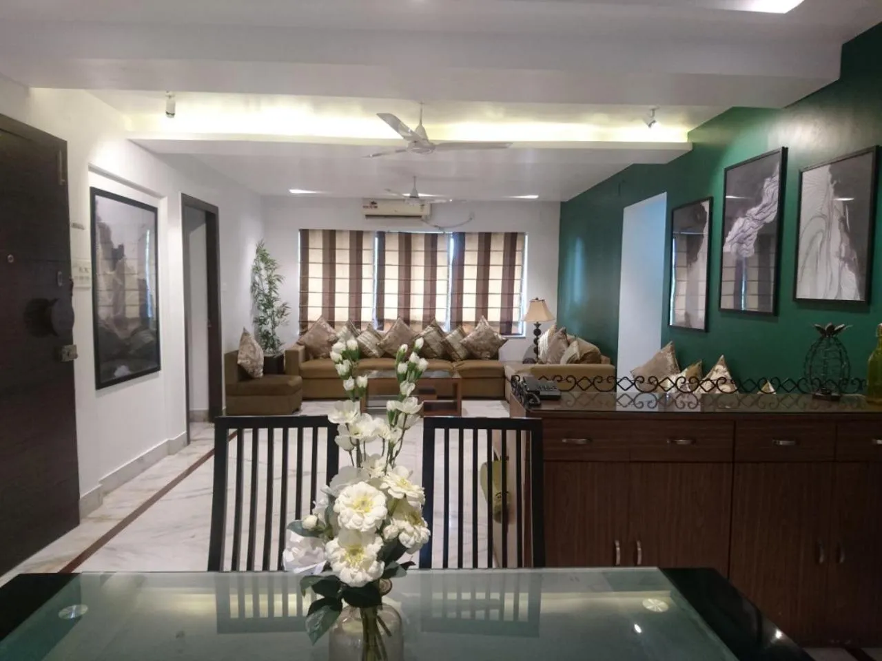 Dining area in Tatvam Residency