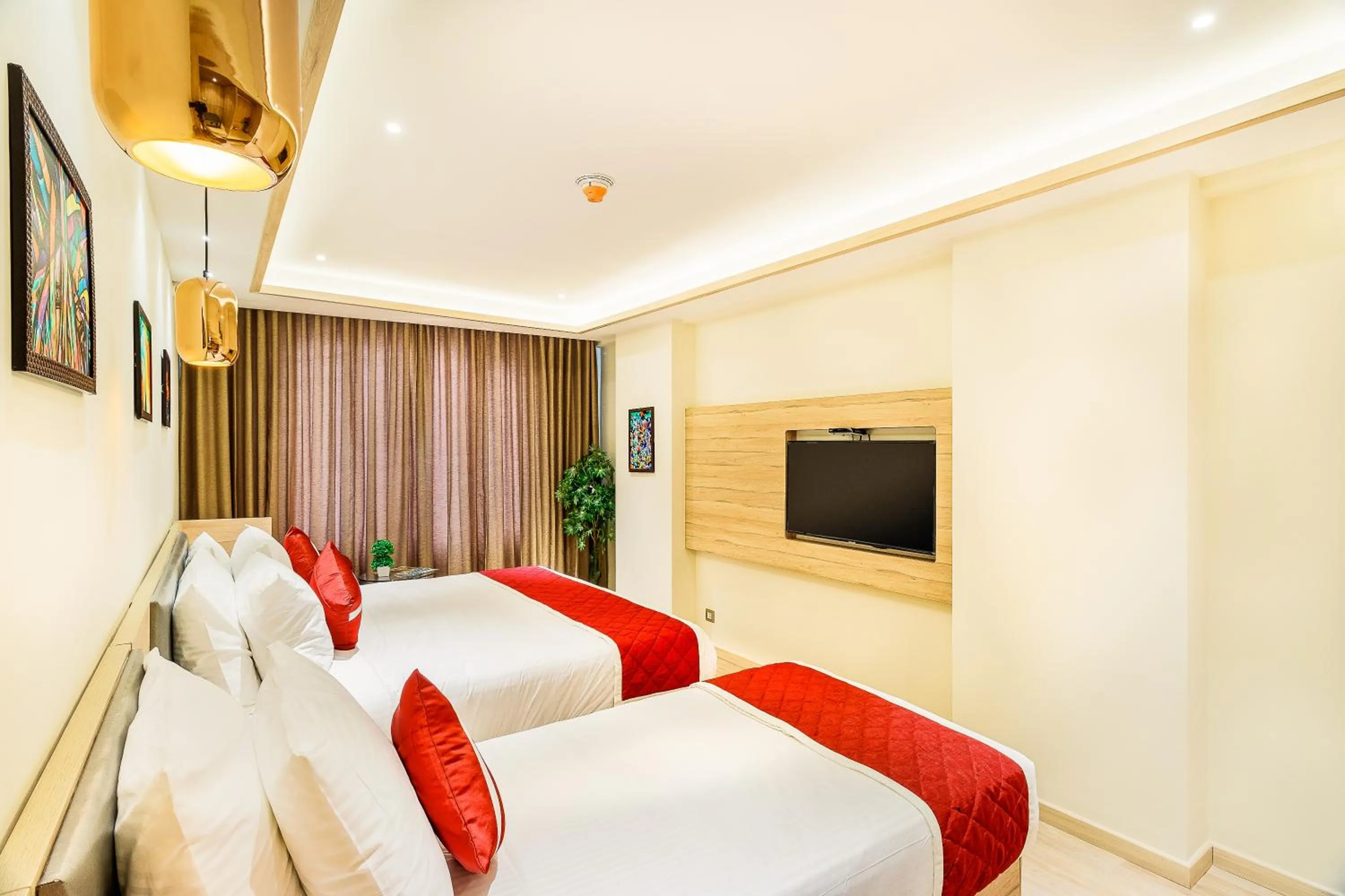 Bedroom, Bed in Hotel Jagadish International-Sankey Road