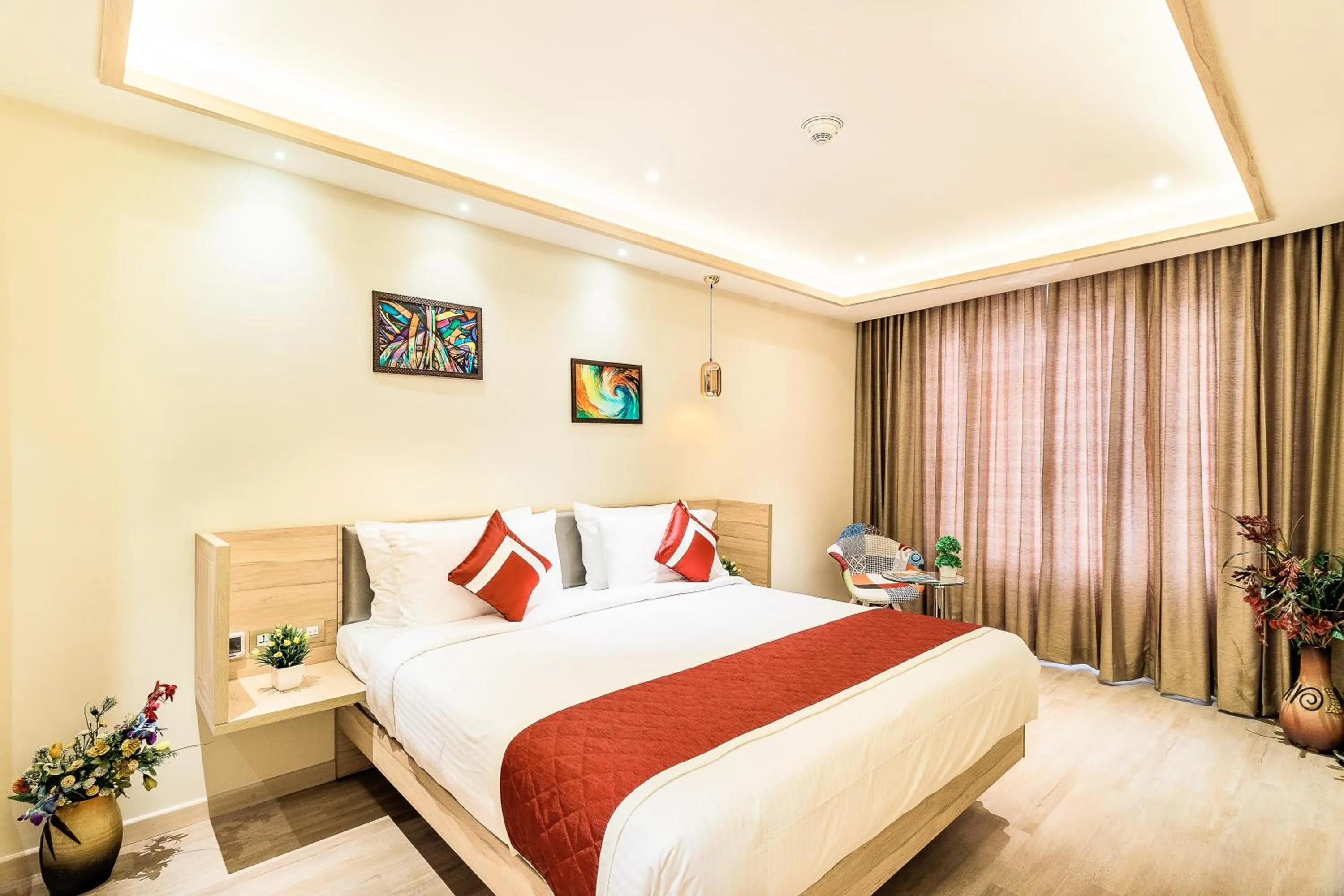 Bedroom, Bed in Hotel Jagadish International-Sankey Road
