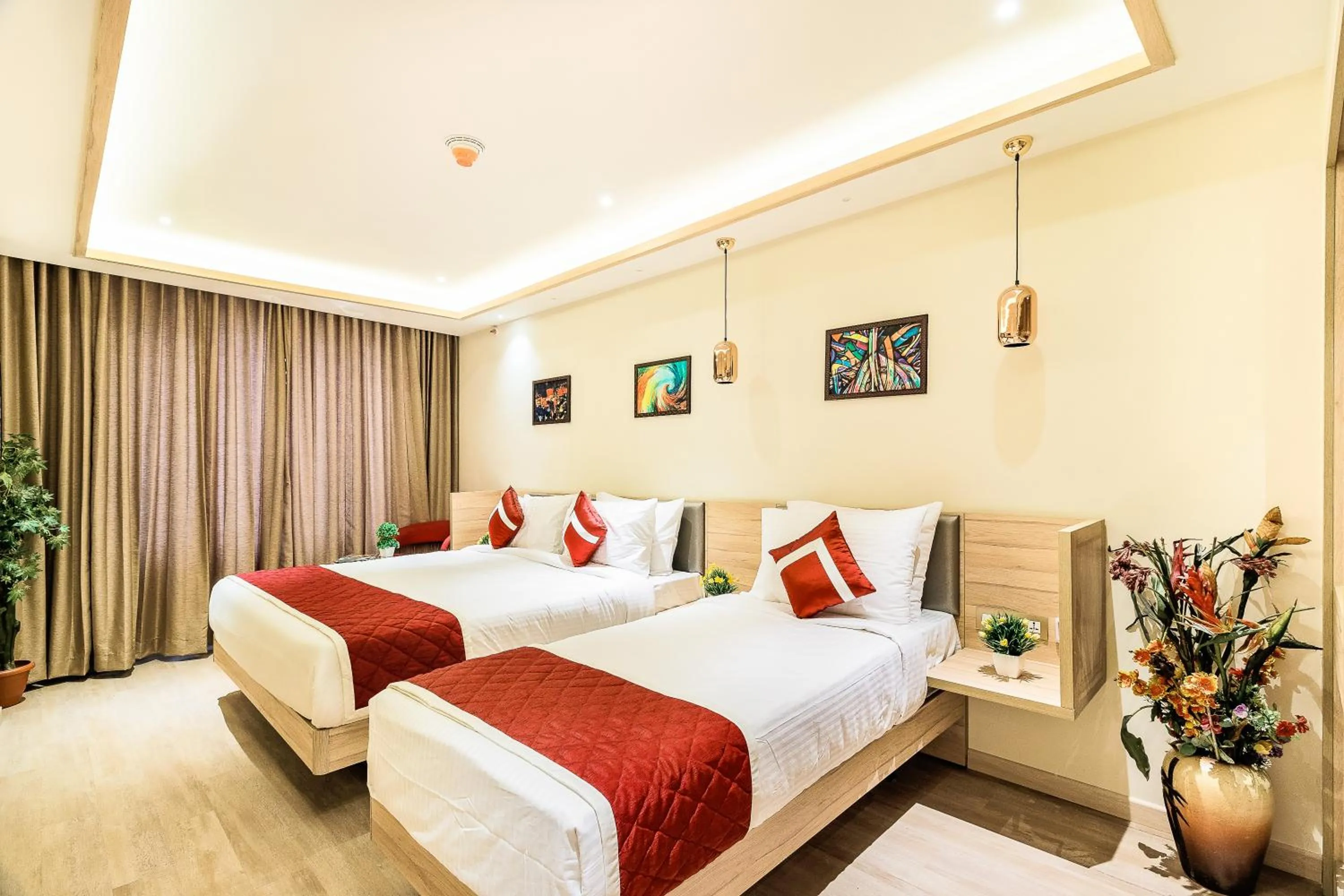 Bedroom, Bed in Hotel Jagadish International-Sankey Road