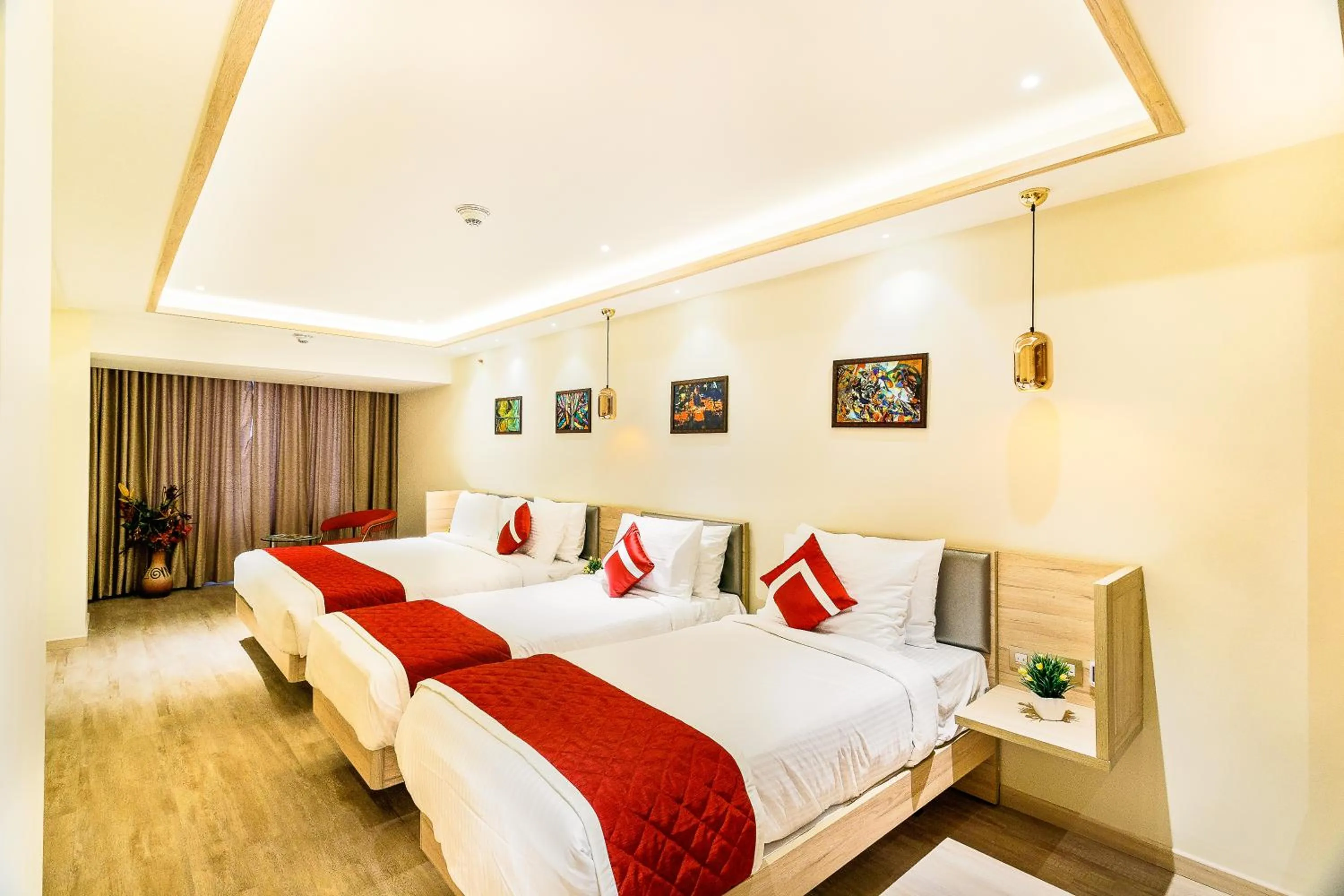 Bedroom, Bed in Hotel Jagadish International-Sankey Road