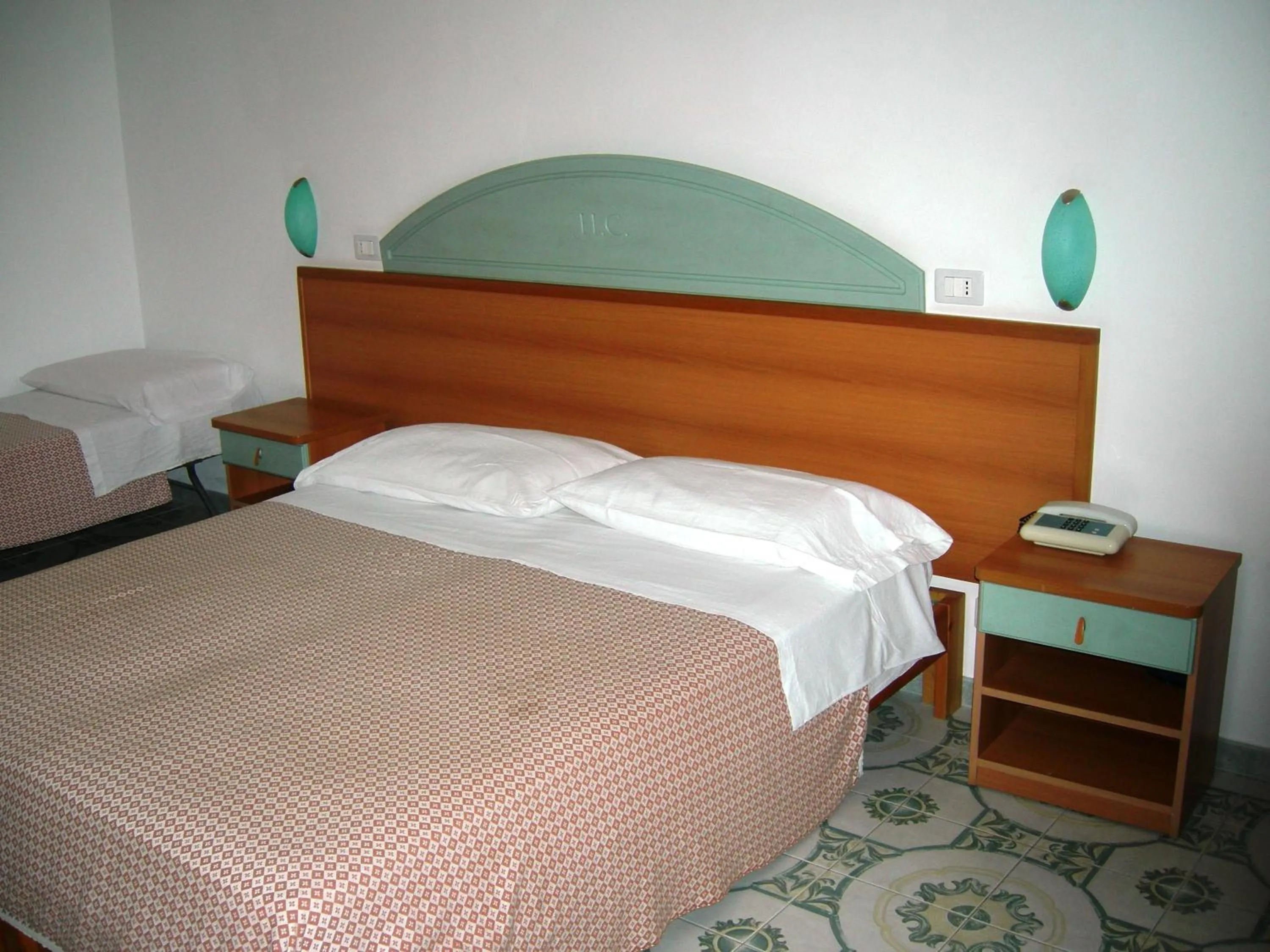 Decorative detail, Bed in Hotel Castiglione