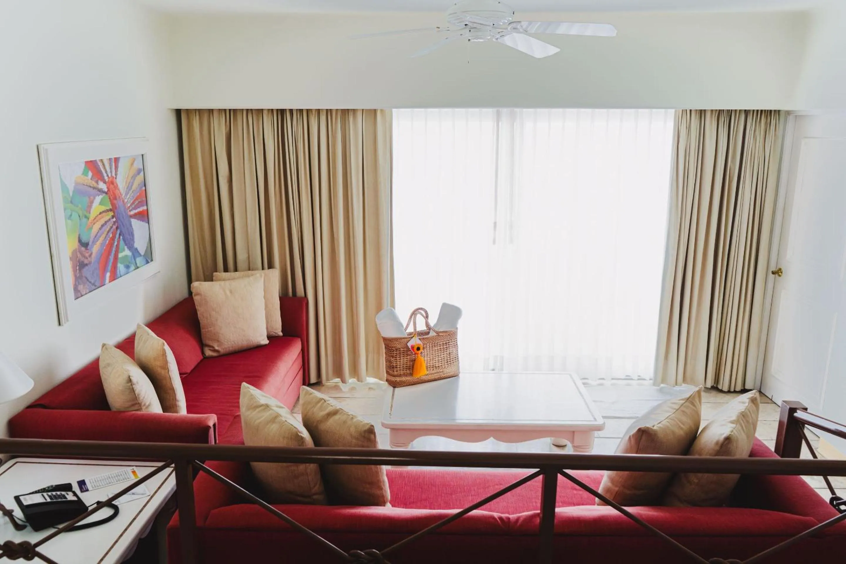 Living room, Bed in Camino Real Zaashila Huatulco