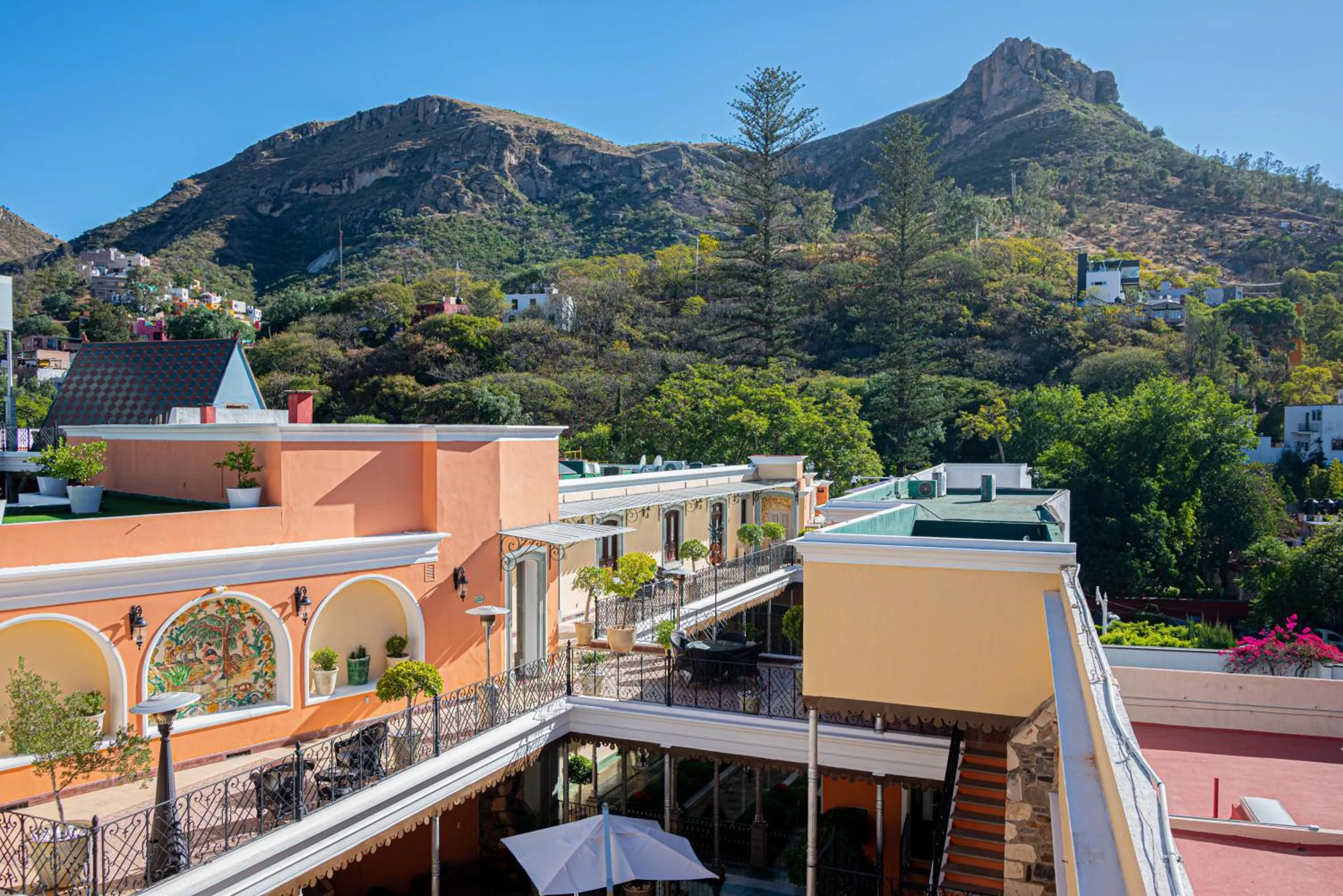 Inner courtyard view in Villa Maria Cristina Hotel