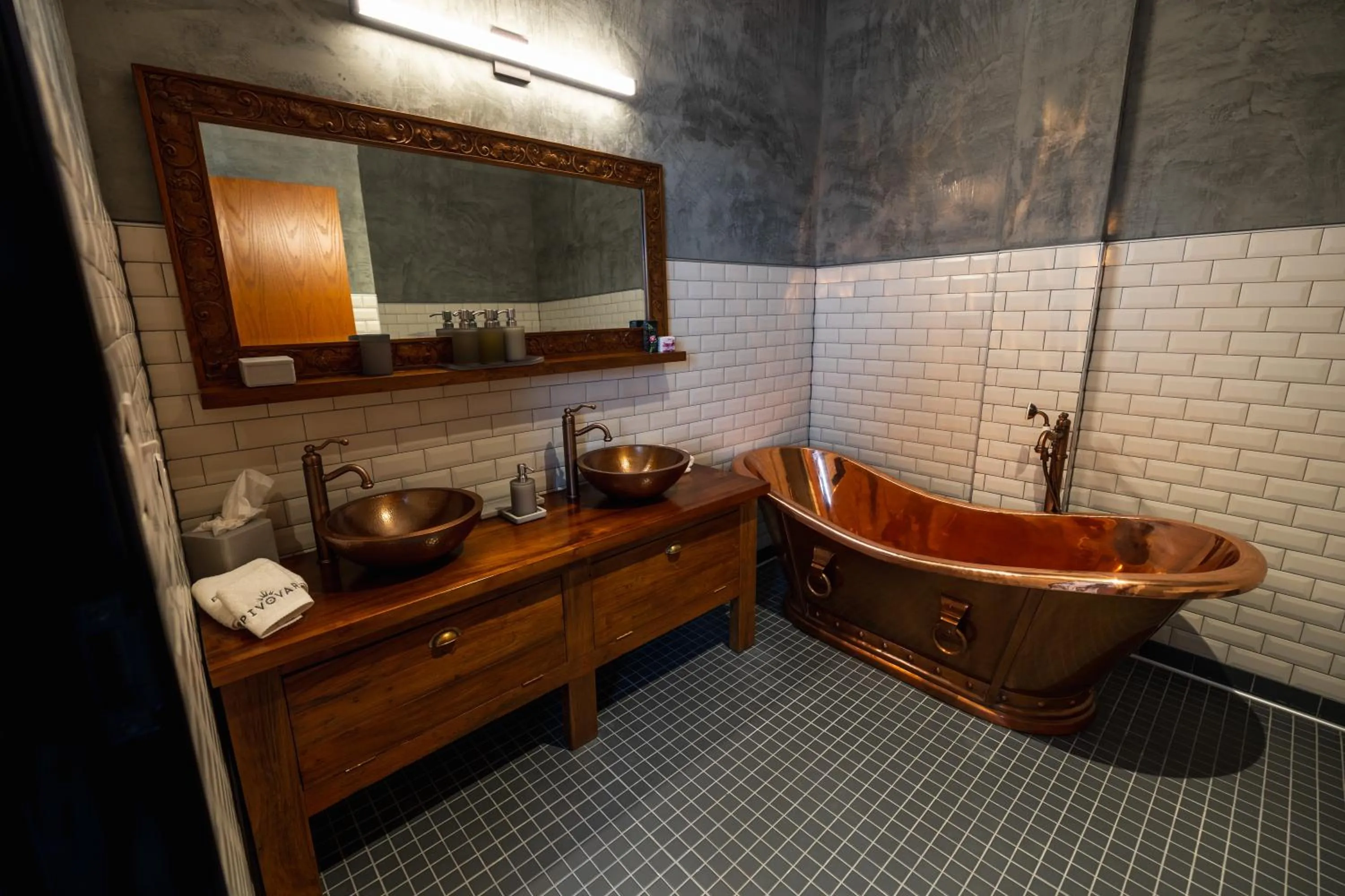 Bathroom in Pivovar Hotel